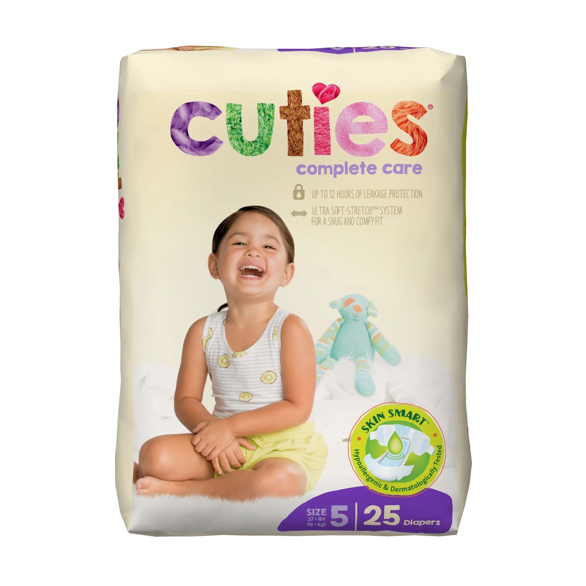 First Quality - Unisex Baby Diaper Cuties® Complete Care Size 5 Disposable Heavy Absorbency [200/CS]