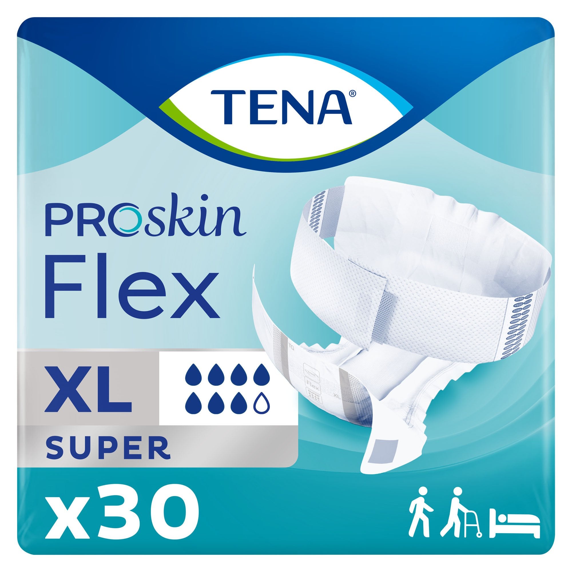 Essity HMS North America Inc - Unisex Adult Incontinence Belted Undergarment TENA® ProSkin™ Flex Super Size 20 Disposable Heavy Absorbency [3/CS]