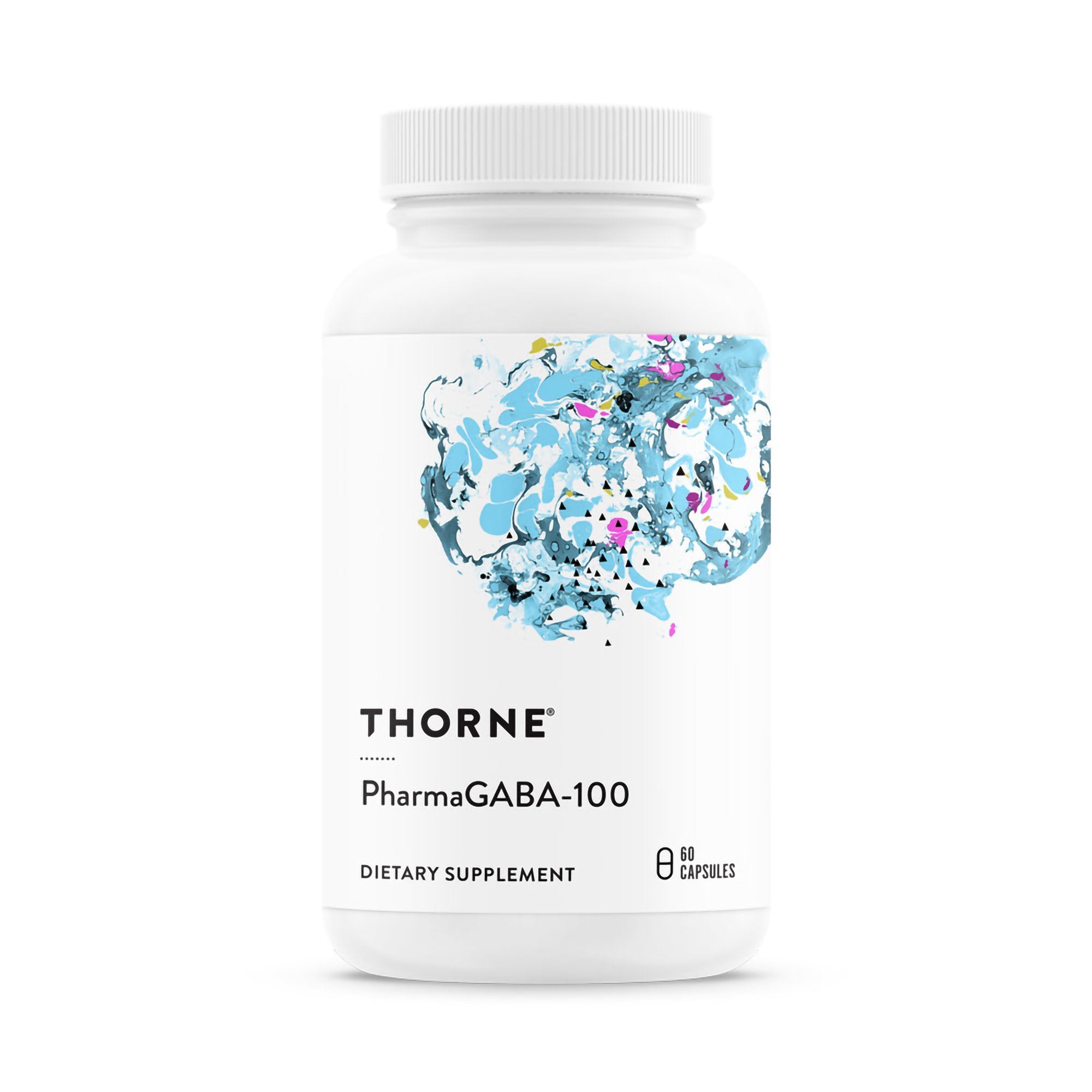 Thorne Research Inc - Dietary Supplement THORNE® PharmaGABA-100 Gamma-Aminobutyric Acid (GABA) 100 mg Strength Capsule 60 per Bottle [12/CS]