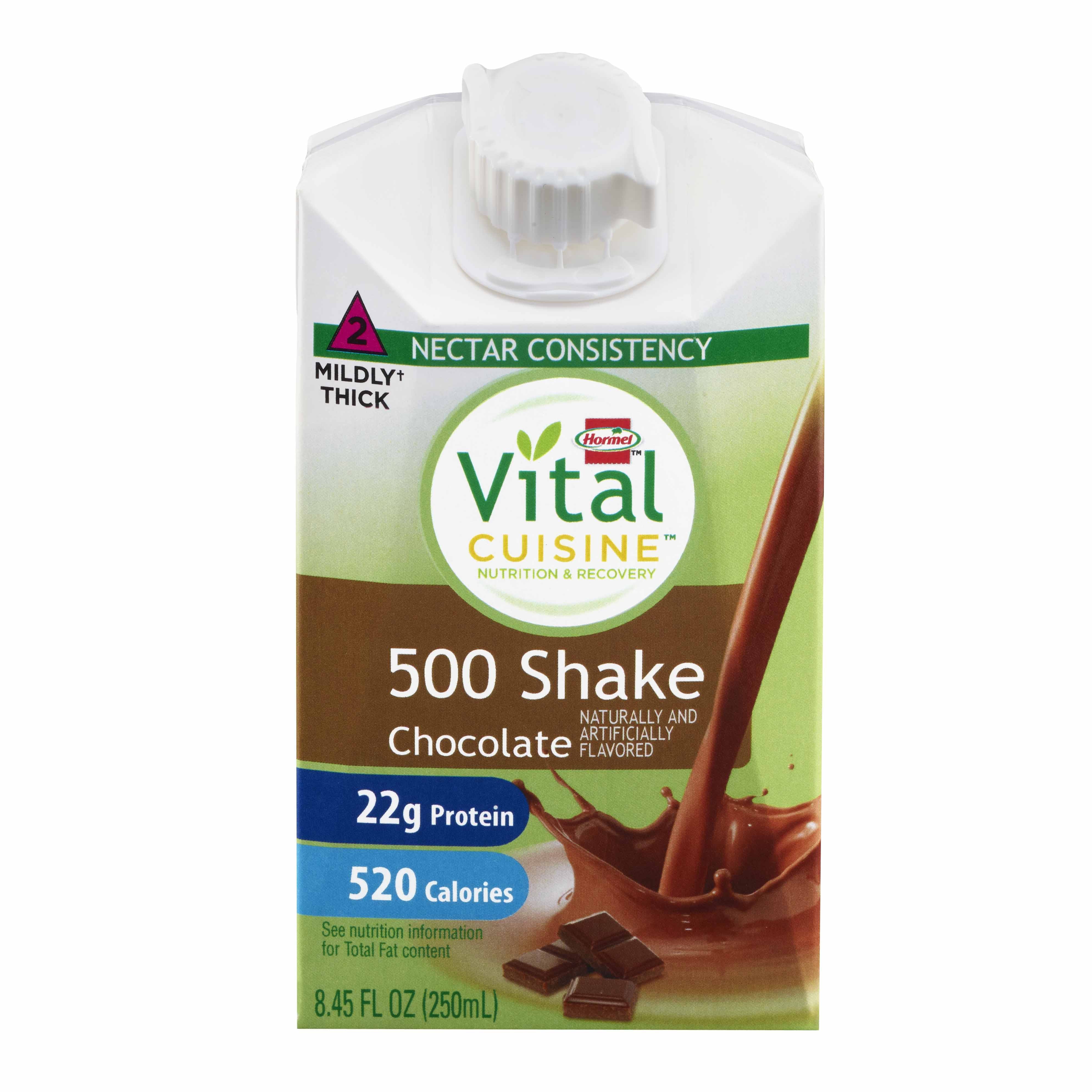 Hormel Food Sales - Oral Supplement Hormel Vital Cuisine® 500 Shakes Chocolate Flavor Liquid 8.45 oz. Carton [27/CS]