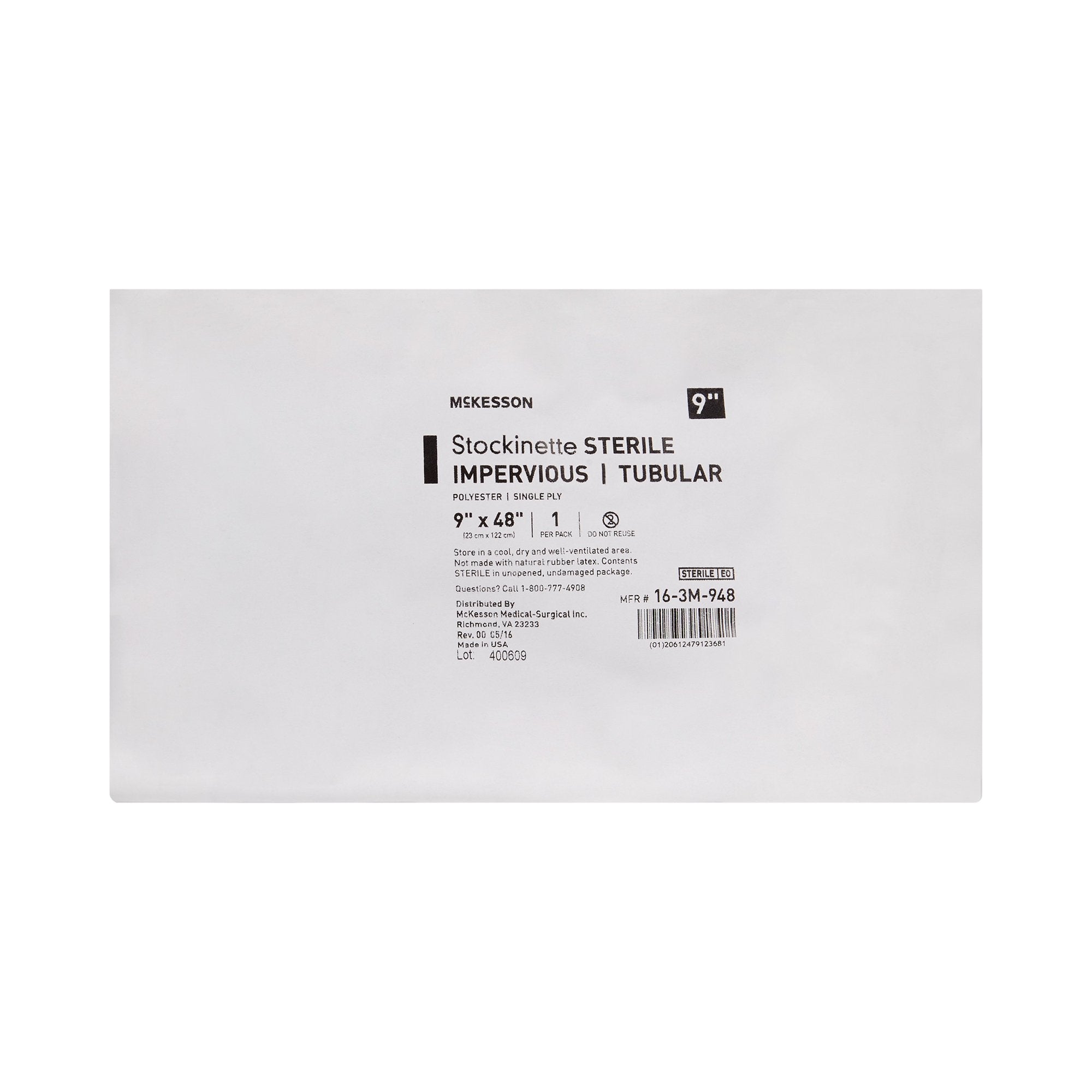 McKesson Brand - Surgical Stockinette Impervious / Tubular McKesson 9 W X 48 L Inch Sterile [12/CS]