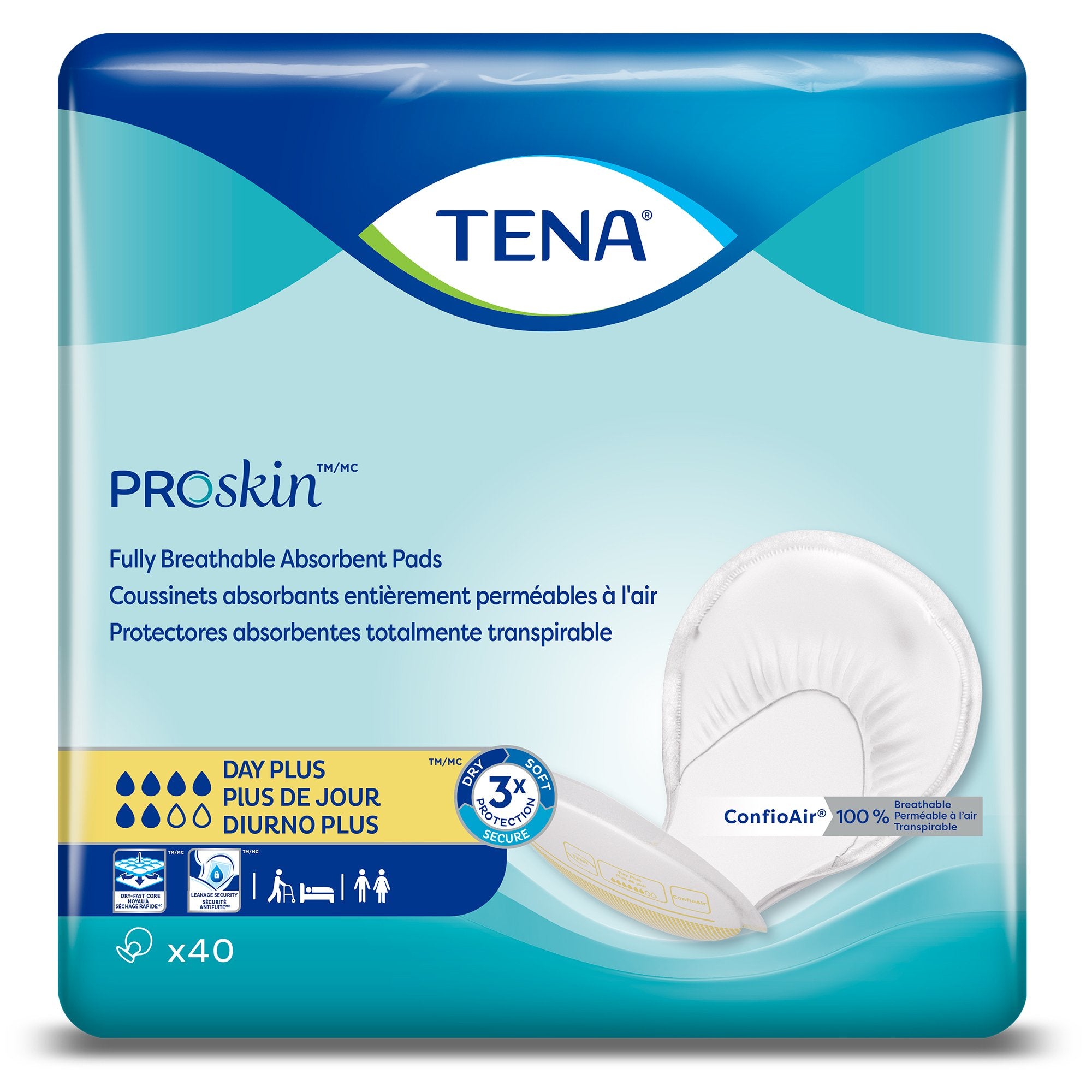 Essity HMS North America Inc - Incontinence Liner TENA ProSkin™ Day Plus 24 Inch Length Heavy Absorbency Dry-Fast Core™ One Size Fits Most [2/CS]