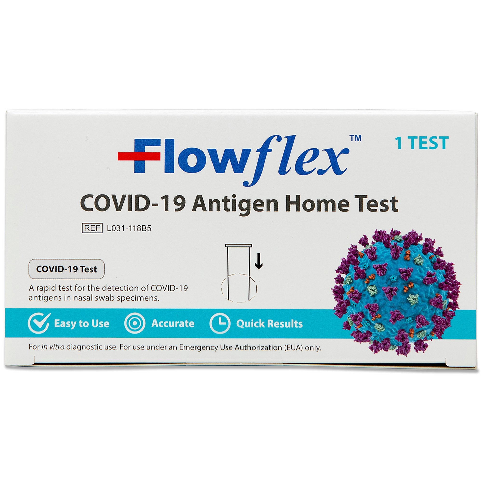 Acon Laboratories - Respiratory Test Kit FlowFlex™ COVID-19 Antigen OTC 300 Tests per Case / 1 Test per Box CLIA Waived [1/CS]