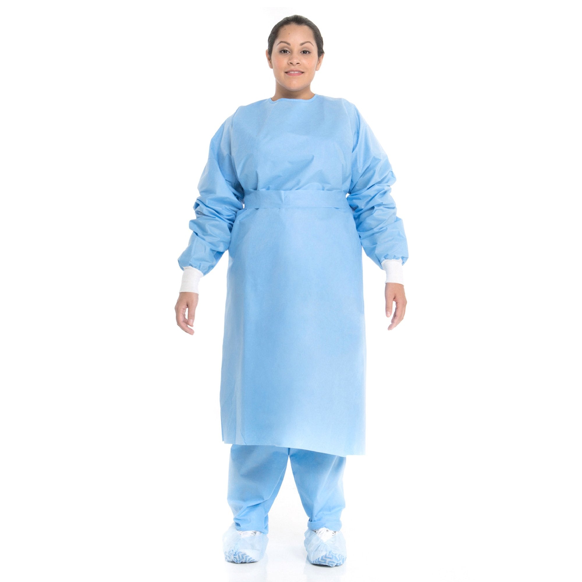 O&M Halyard Inc - Protective Procedure Gown Halyard Large Blue NonSterile Not Rated Disposable [60/CS]