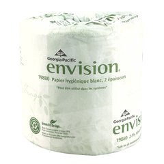 Georgia Pacific - Toilet Tissue envision® White 2-Ply Standard Size Cored Roll 550 Sheets 4 X 4-1/20 Inch [80/CS]