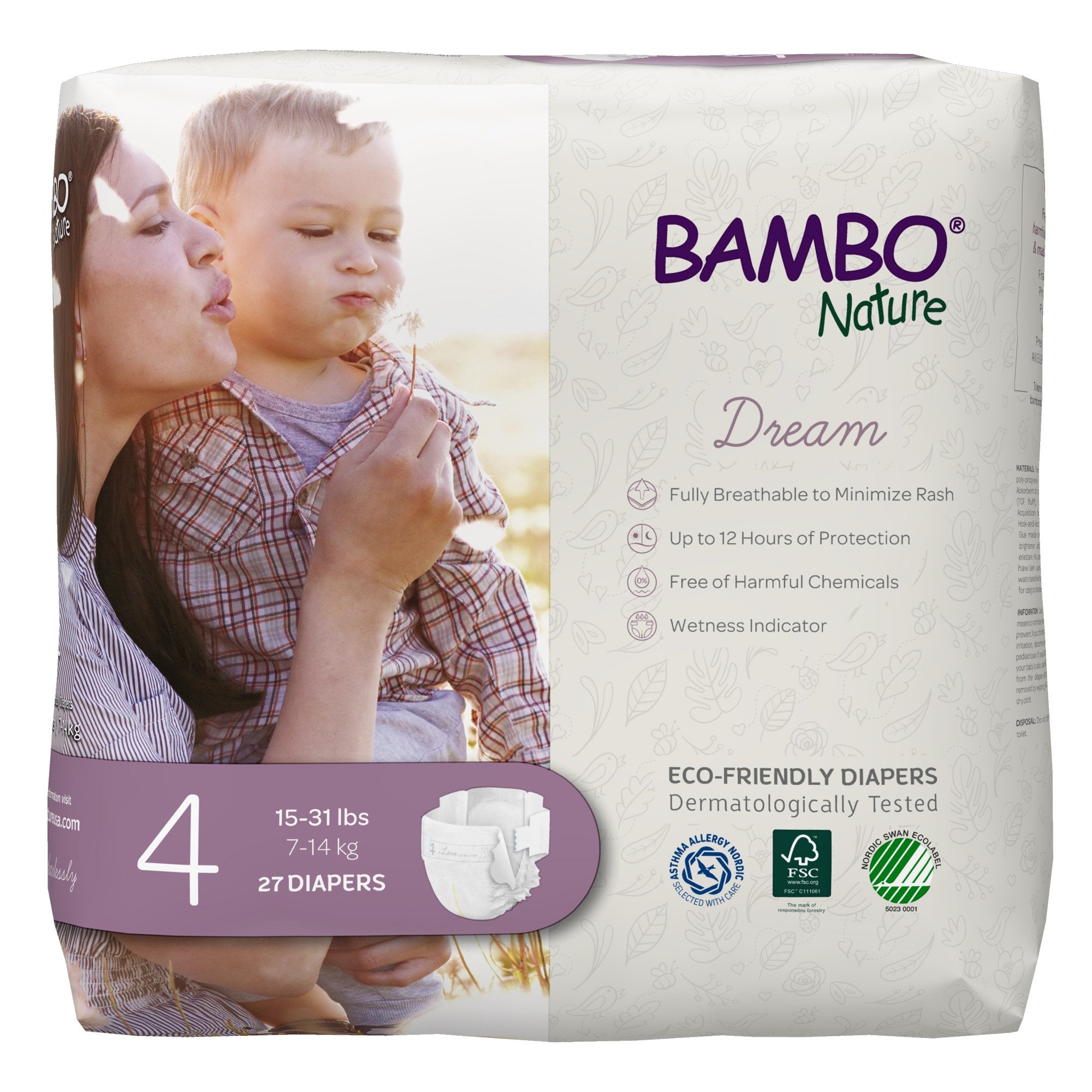 Abena North America - Unisex Baby Diaper Bambo® Nature Size 4 Disposable Heavy Absorbency [162/CS]