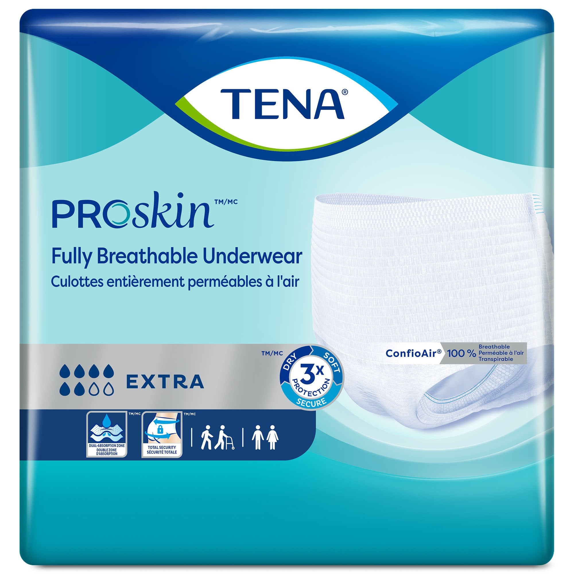 Essity HMS North America Inc - Unisex Adult Absorbent Underwear TENA® ProSkin™ Extra Pull On with Tear Away Seams 2X-Large Disposable Moderate Absorbency [48/CS]