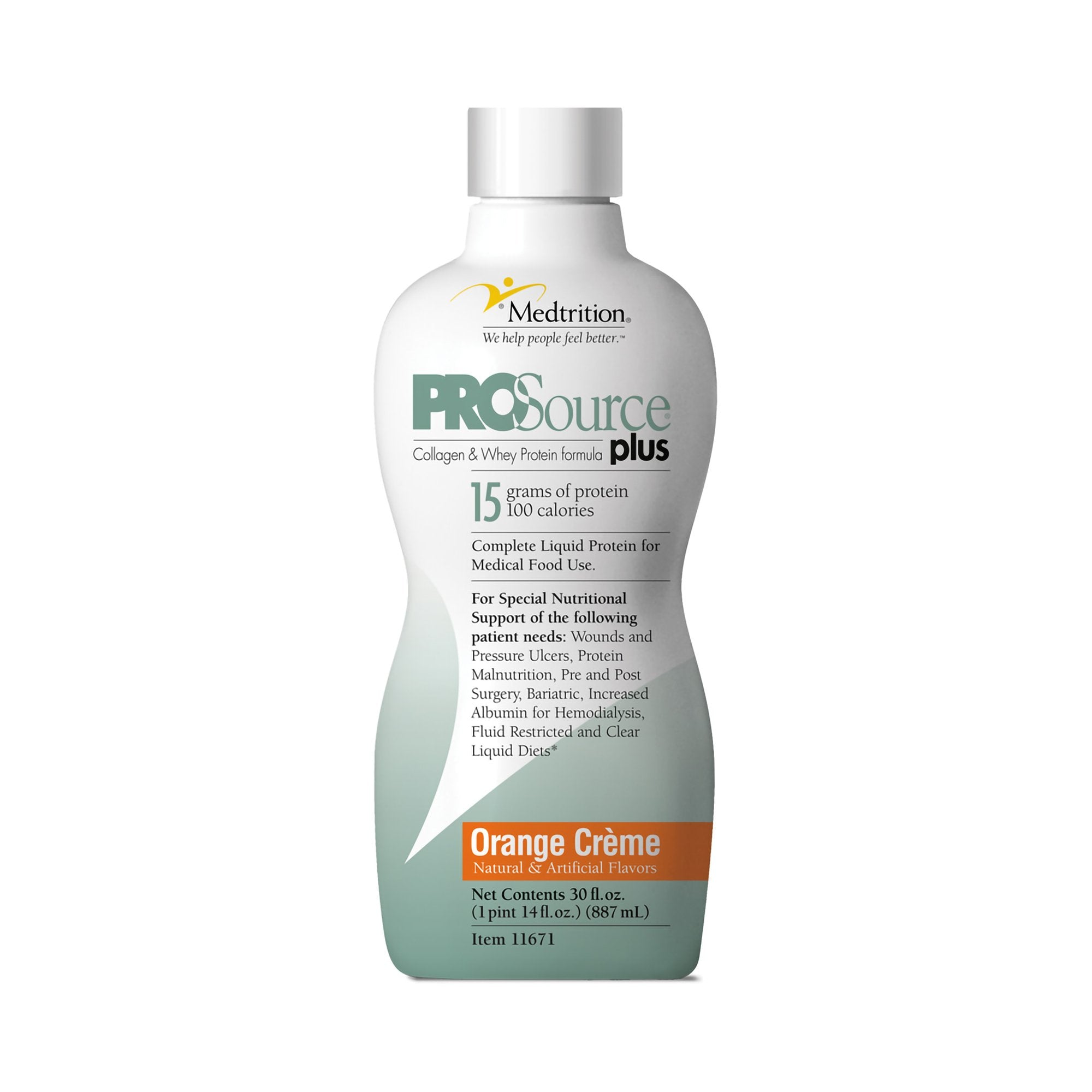 Medtrition/National Nutrition - Oral Supplement ProSource® Plus Orange Crème Flavor Liquid 30 oz. Bottle [4/CS]