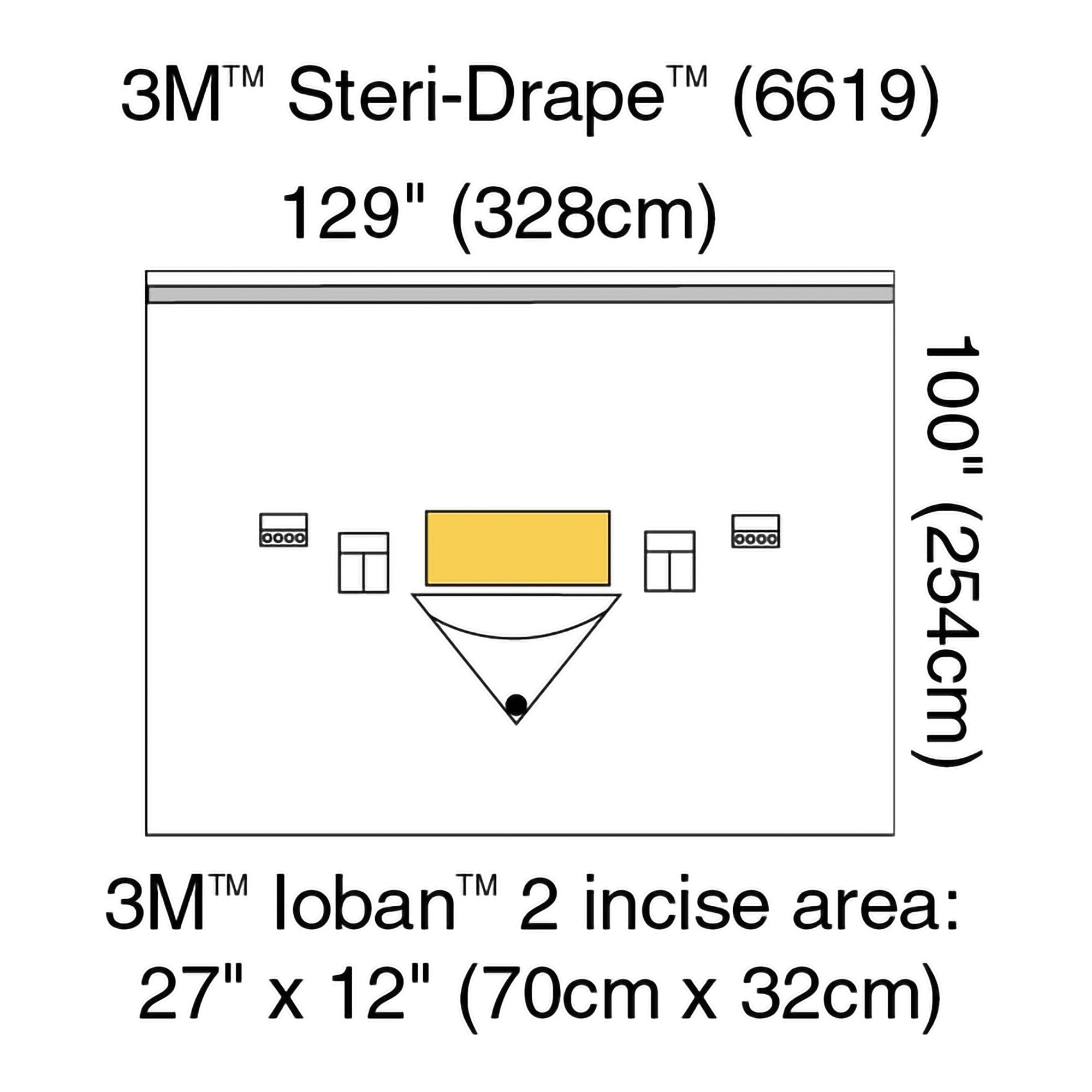 Solventum Corporation - Orthopedic Drape 3M™ Steri-Drape™ Large Isolation Drape with Incise and Pouch 129 W X 100 L Inch Sterile [5/CS]