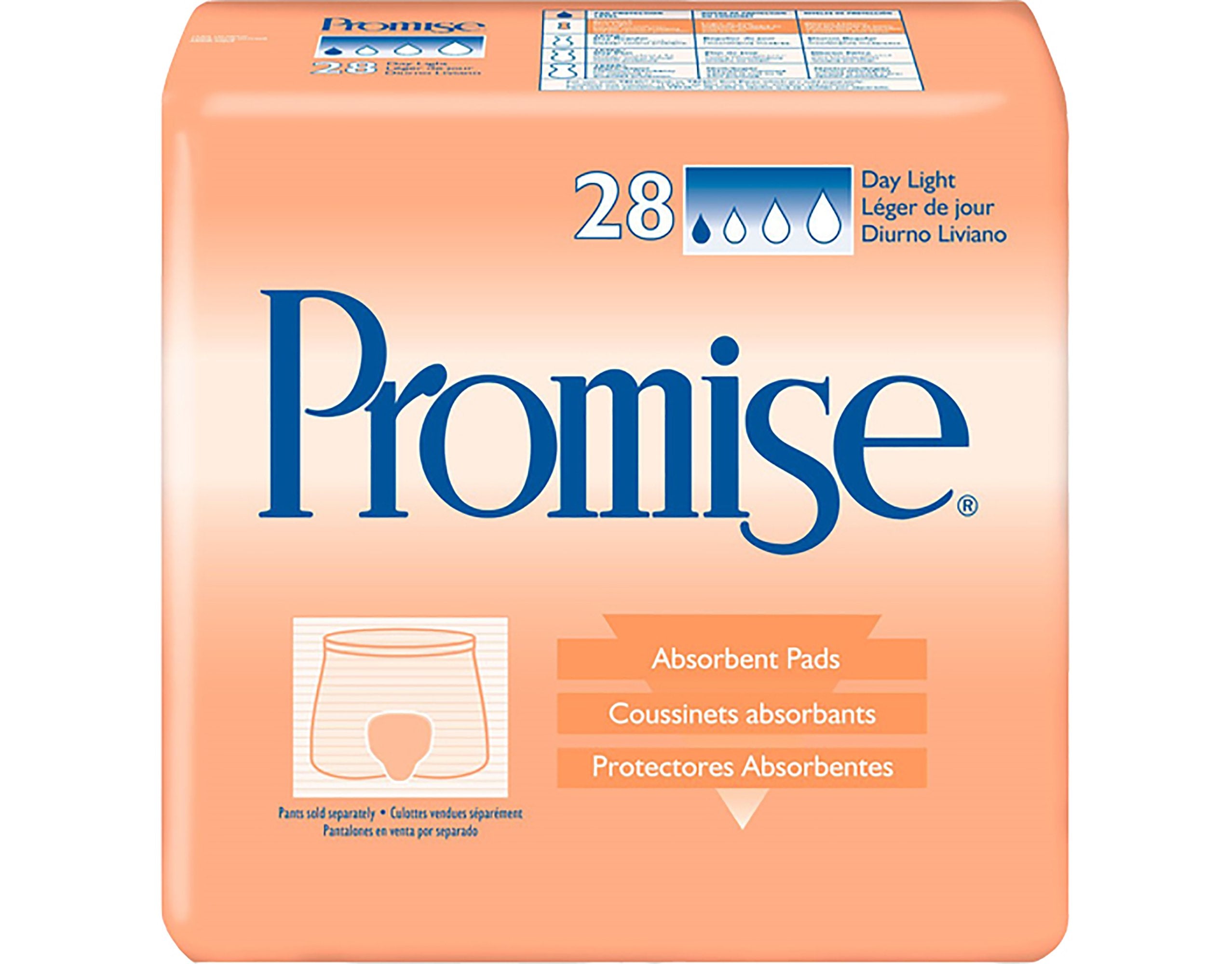 Essity HMS North America Inc - Incontinence Liner Promise® Day Light 15 Inch Length Moderate Absorbency Fluff / Polymer Core One Size Fits Most [84/CS]