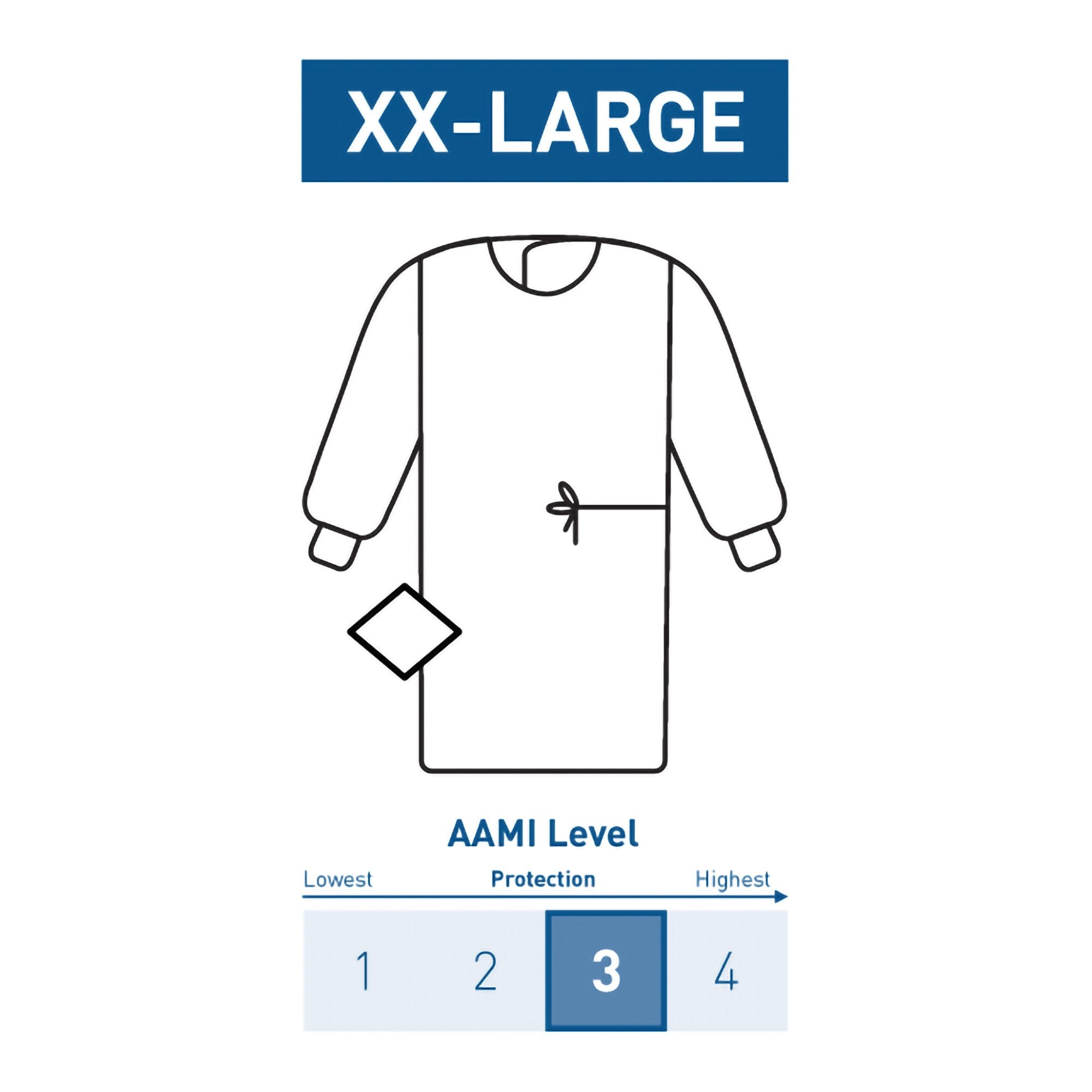 McKesson Brand - Non-Reinforced Surgical Gown with Towel McKesson 2X-Large Blue Sterile AAMI Level 3 Disposable [26/CS] (1101278_CS)