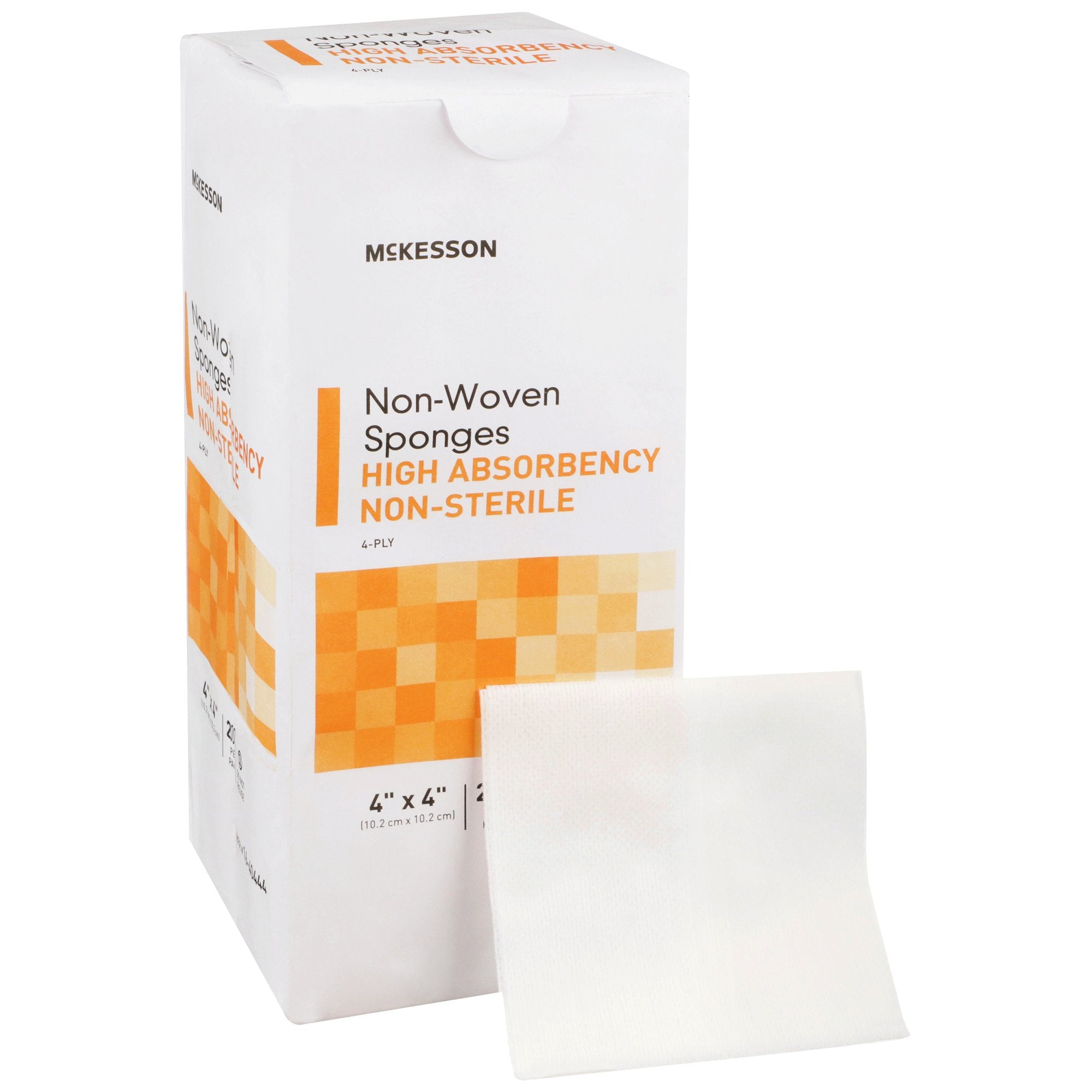 McKesson Brand - Nonwoven Sponge McKesson 4 X 4 Inch 4-Ply NonSterile 200 per Pack [10/CS]