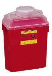 BD - Sharps Container BD™ Red Base 17-1/2 X 12-4/5 X 8-4/5 Inch Vertical Entry 6 Gallon [12/CS] (199498_CS)