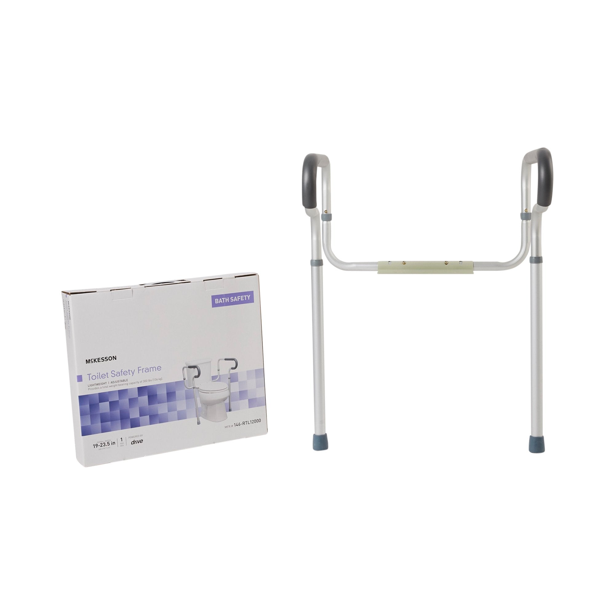 McKesson Brand - Toilet Safety Rail McKesson Gray Aluminum [4/CS]