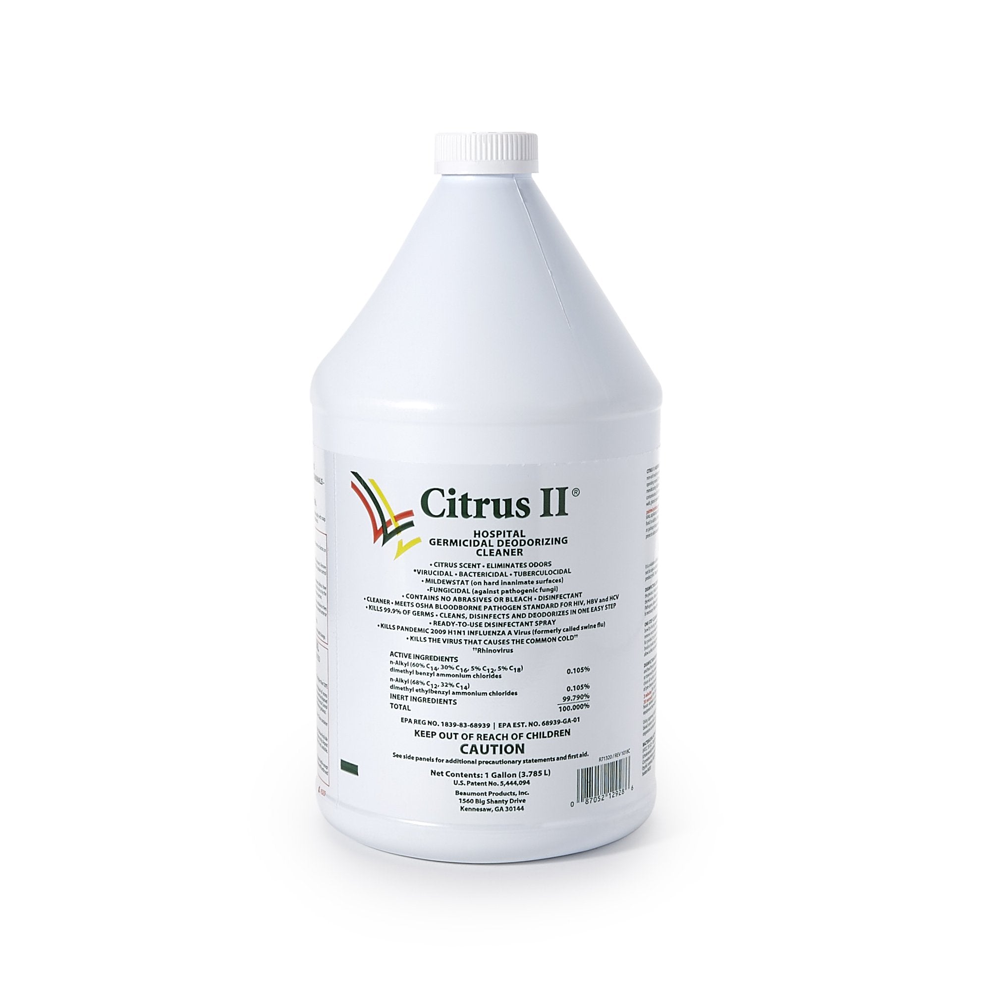 Beaumont Products - Citrus II® Surface Disinfectant Cleaner Germicidal Manual Pour Liquid 1 gal. Jug Citrus Scent NonSterile [4/CS]