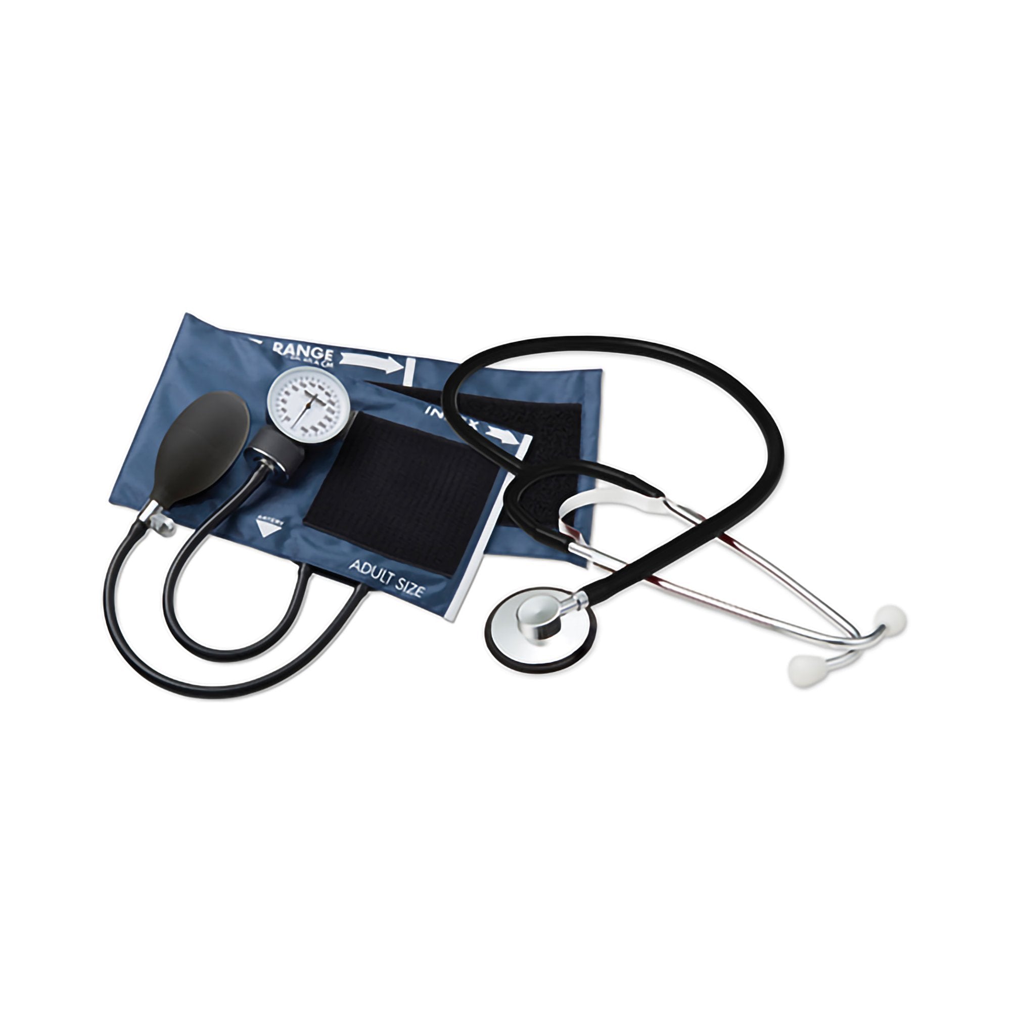 McKesson Brand - Reusable Aneroid / Stethoscope Set McKesson Brand 23 to 33 cm Adult Cuff Single Head General Exam Stethoscope Pocket Aneroid [20/CS]