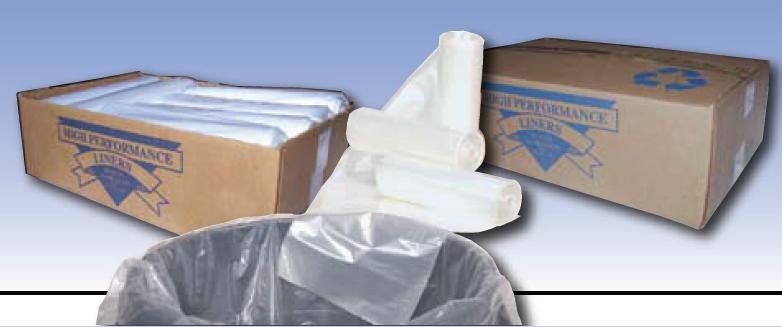 Colonial Bag Corp - Trash Bag Colonial Bag 33 gal. Clear LLDPE 1 mil 33 X 40 Inch X-Seal Bottom Flat Pack [250/CS]