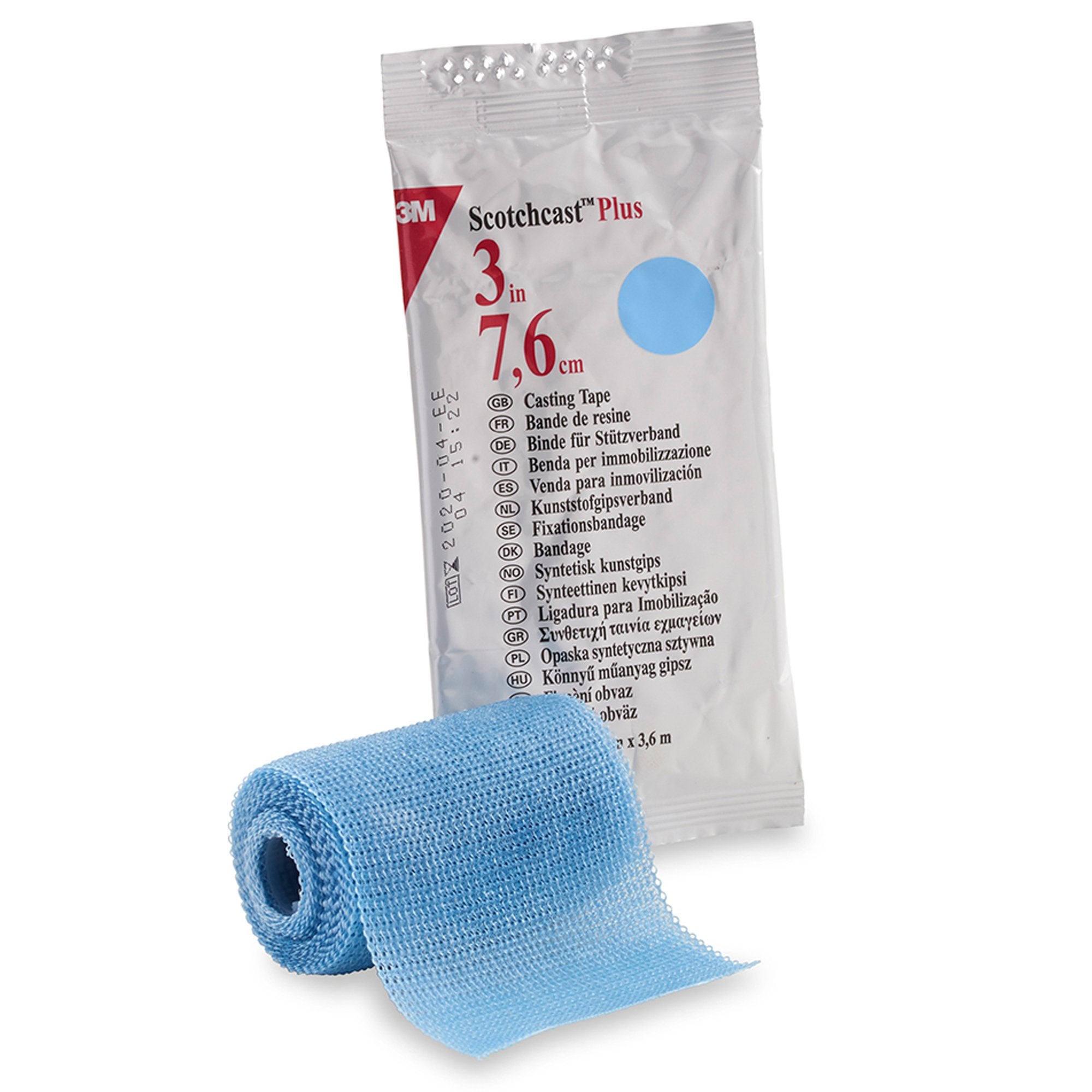 Solventum Corporation - Cast Tape 3M™ Scotchcast™ Plus 3 Inch X 12 Foot Fiberglass / Resin Light Blue [10/CS]