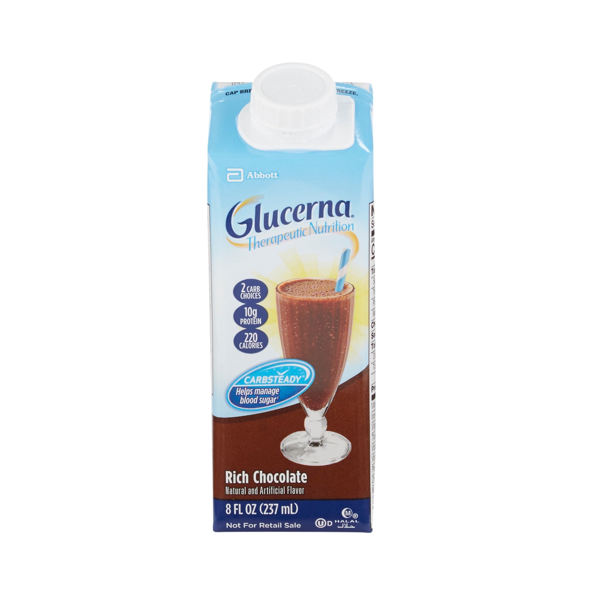 Abbott Nutrition - Oral Supplement Glucerna® Therapeutic Nutrition Shake Rich Chocolate Flavor Liquid 8 oz. Carton [24/CS]