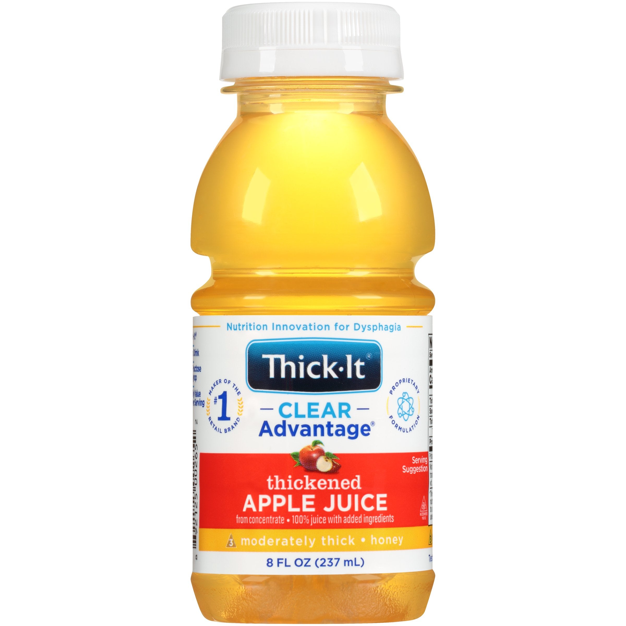 Kent Precision Foods - Thickened Beverage Thick-It® Clear Advantage® 8 oz. Bottle Apple Flavor Liquid IDDSI Level 3 Moderately Thick/Liquidized [24/CS]