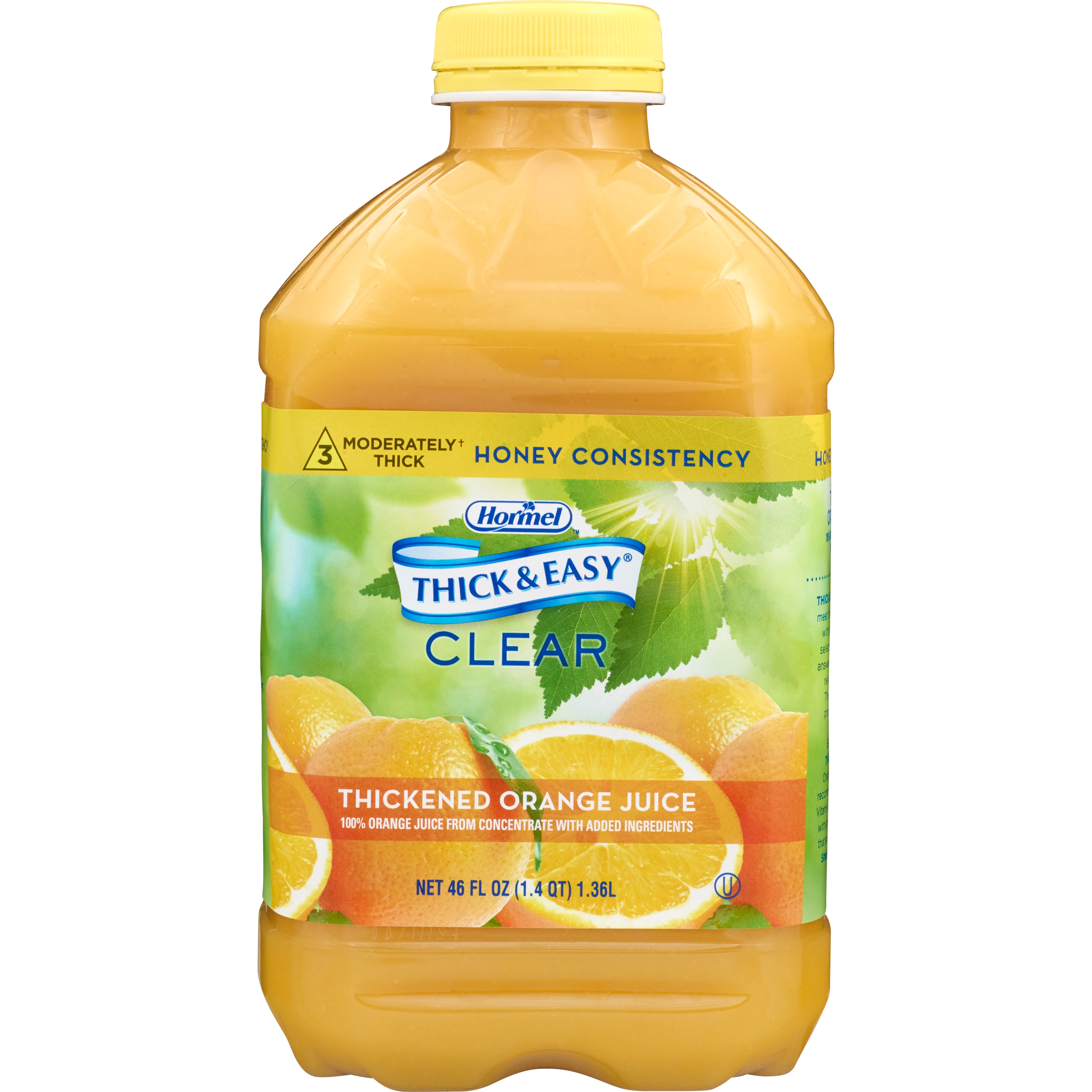 Hormel Food Sales - Thickened Beverage Thick & Easy® 46 oz. Bottle Orange Flavor Liquid IDDSI Level 3 Moderately Thick/Liquidized [6/CS]