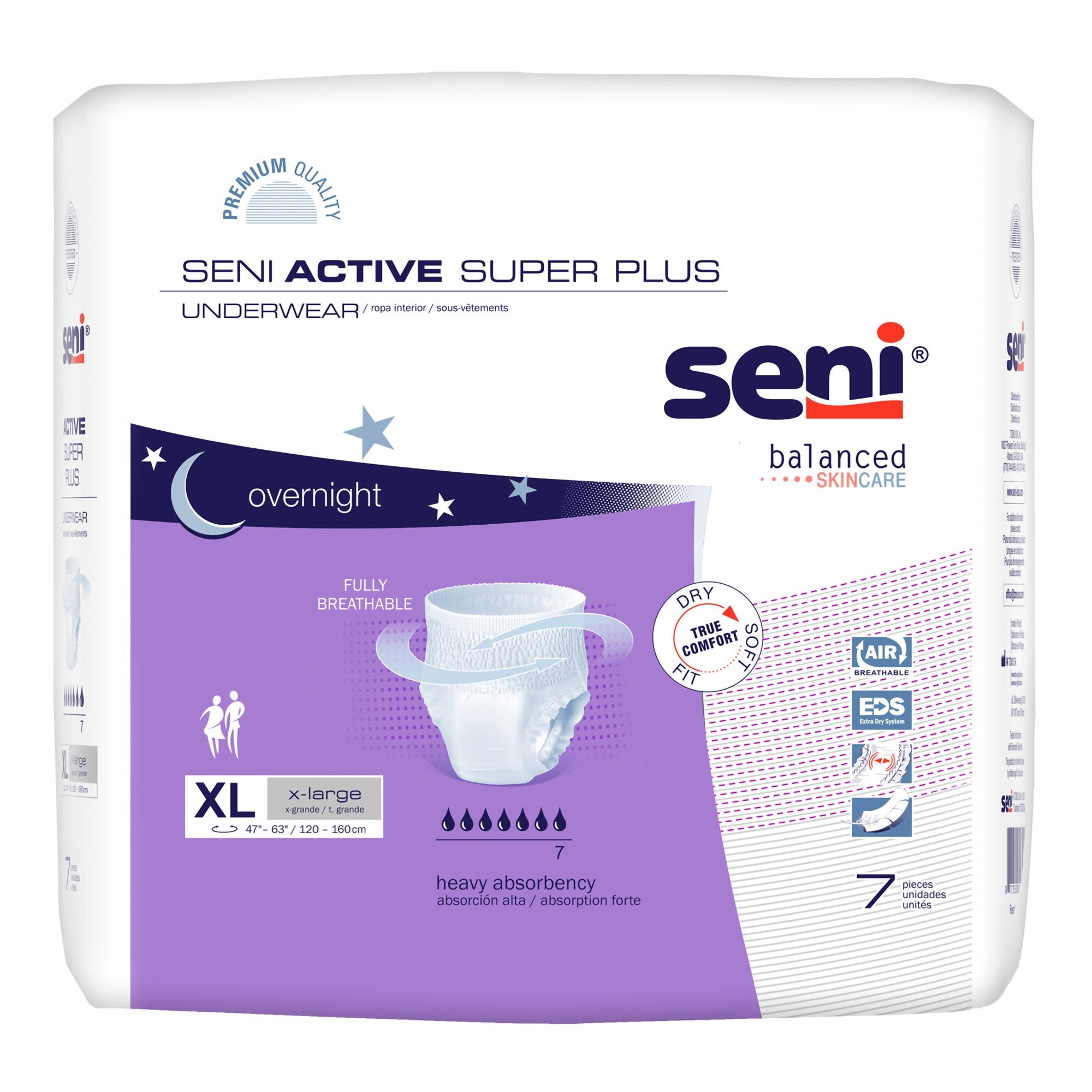 TZMO USA Inc - Unisex Adult Absorbent Underwear Seni® Active Super Plus Pull On with Tear Away Seams X-Large Disposable Heavy Absorbency [28/CS]