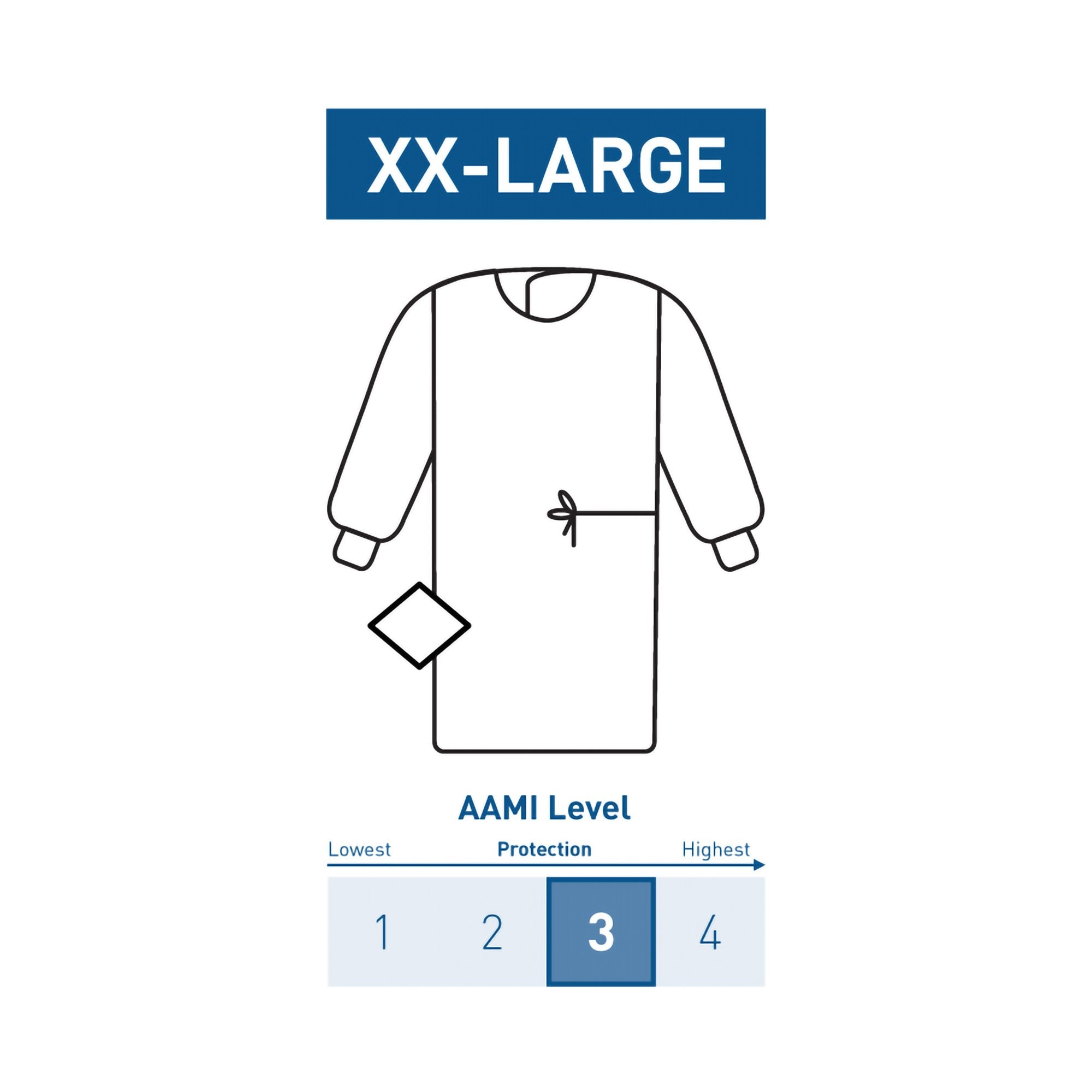 McKesson Brand - Non-Reinforced Surgical Gown with Towel McKesson 2X-Large Blue Sterile AAMI Level 3 Disposable [26/CS] (1104454_CS)