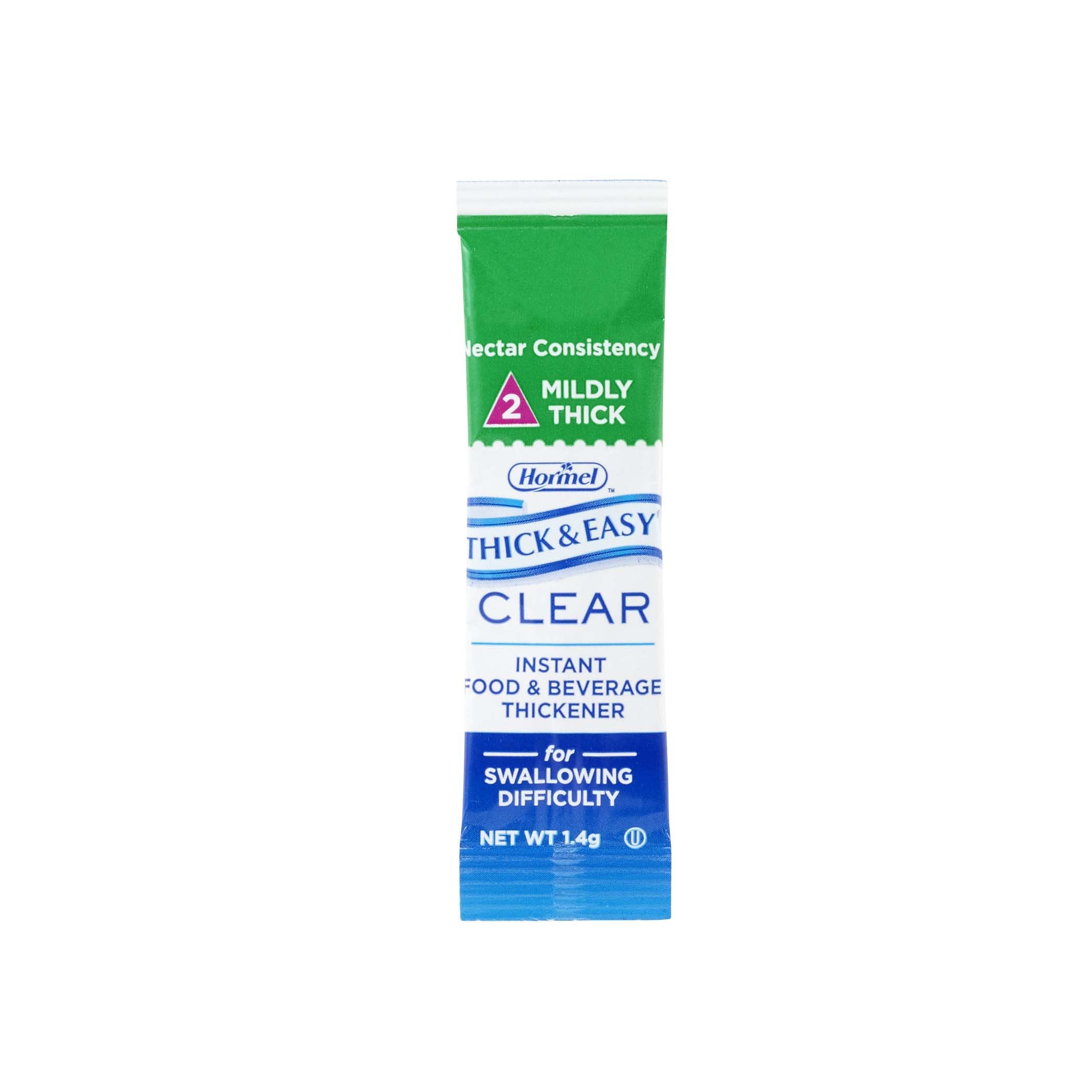 Hormel Food Sales - Food and Beverage Thickener Thick & Easy® Clear 1.4 Gram Individual Packet Unflavored Powder IDDSI Level 2 Mildly Thick [100/CS]