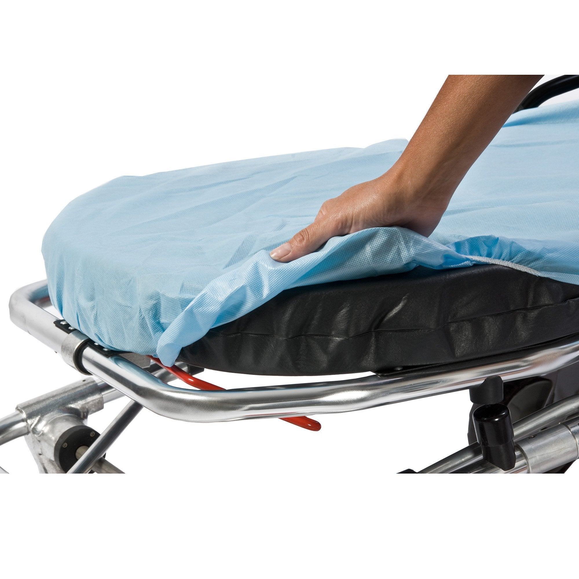 Graham Medical Products - Stretcher Sheet Graham Medical® Fitted Sheet 30 X 72 Inch Blue Nonwoven Fabric Disposable [50/CS]