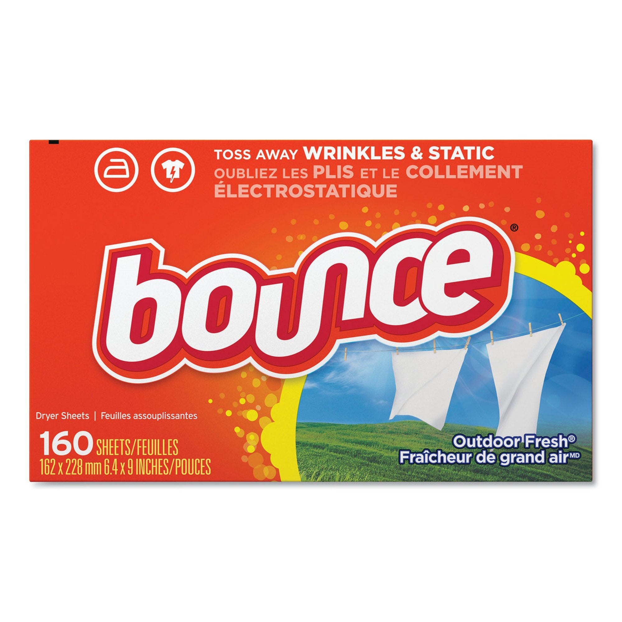 Lagasse - Dryer Sheet Bounce® 9 X 11 Inch Box Sheet Outdoor Fresh Scent [6/CS]