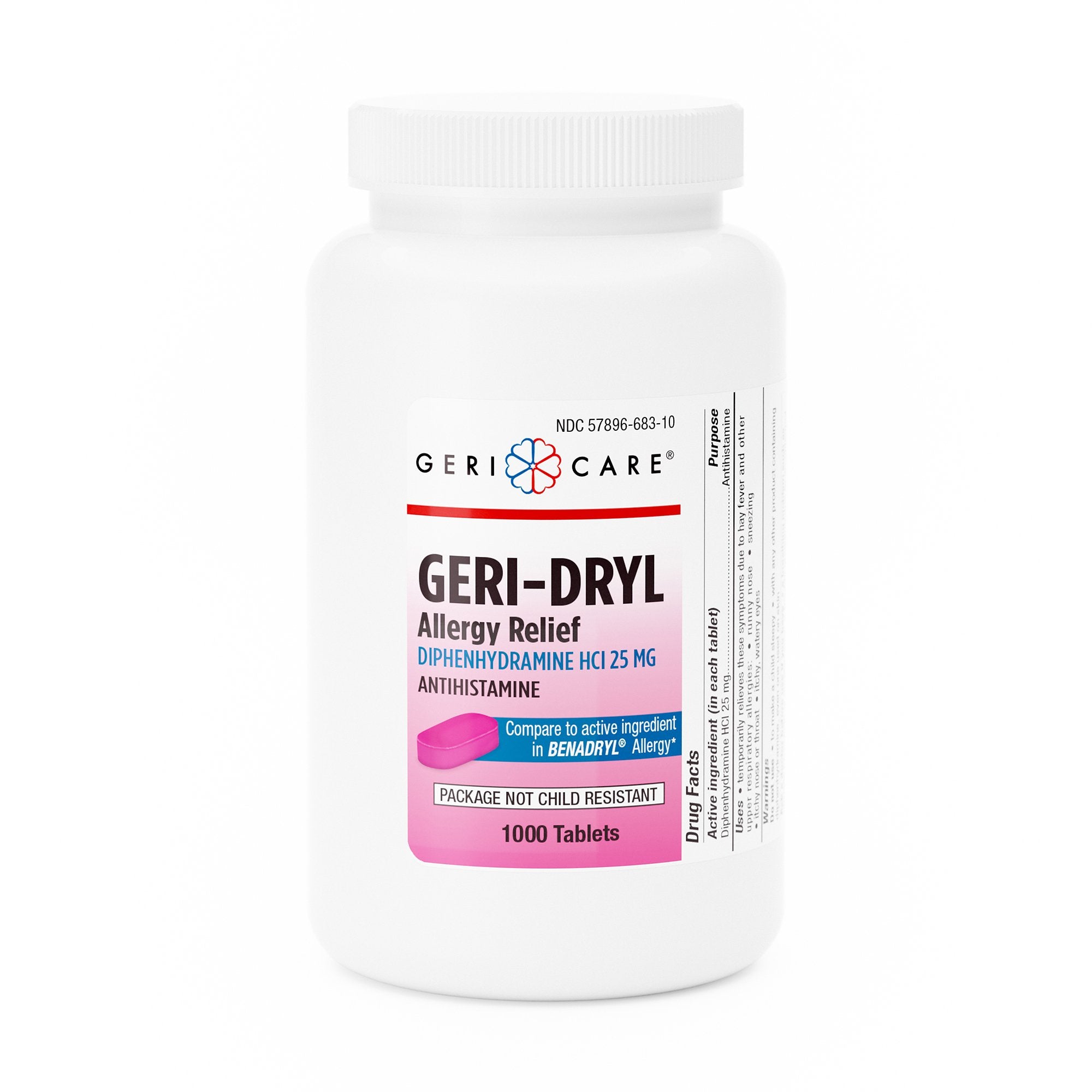 Geri-Care - Allergy Relief Geri-Care 25 mg Strength Tablet 1,000 per Bottle [12/CS]