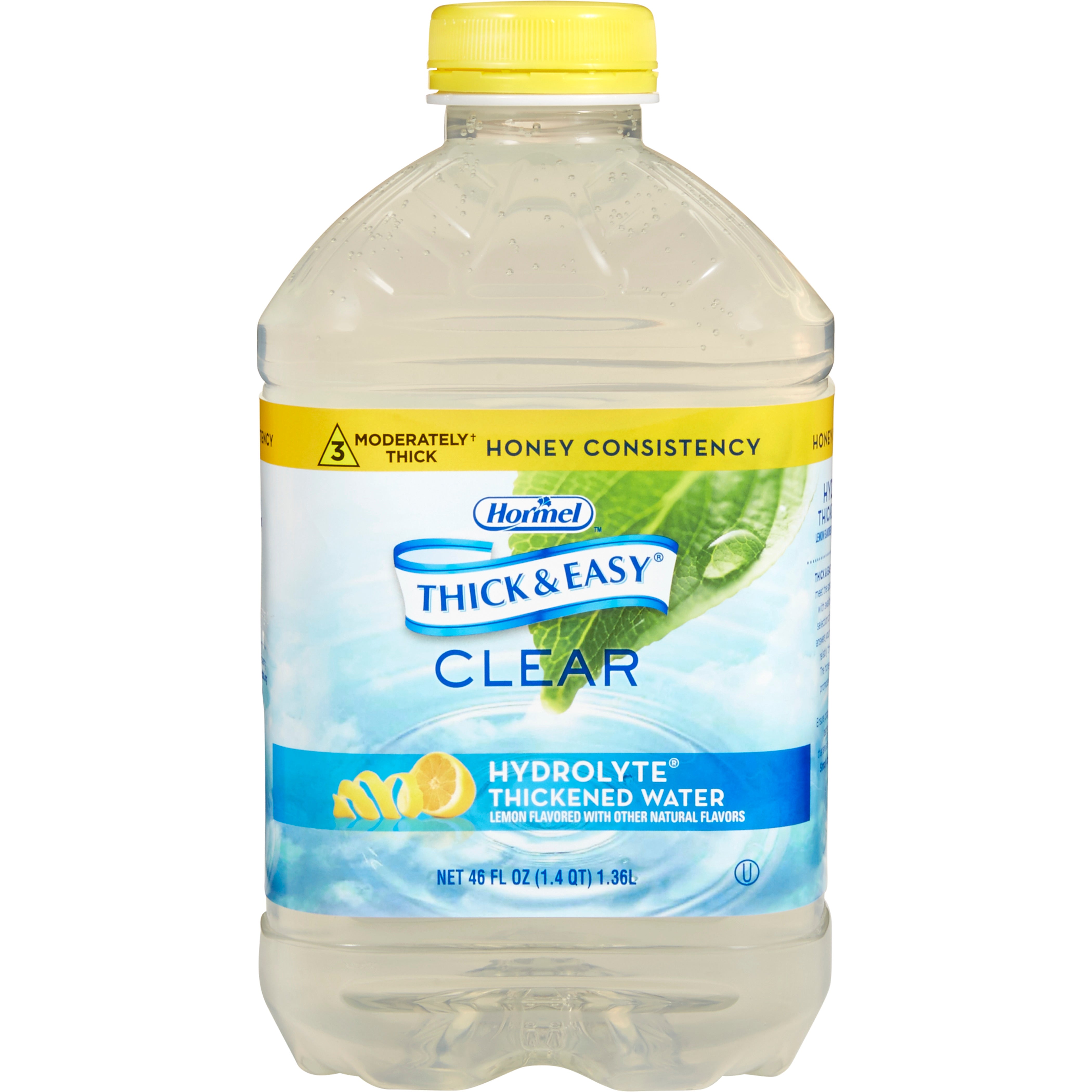 Hormel Food Sales - Thickened Water Thick & Easy® Hydrolyte® 46 oz. Bottle Lemon Flavor Liquid IDDSI Level 3 Moderately Thick/Liquidized [6/CS]