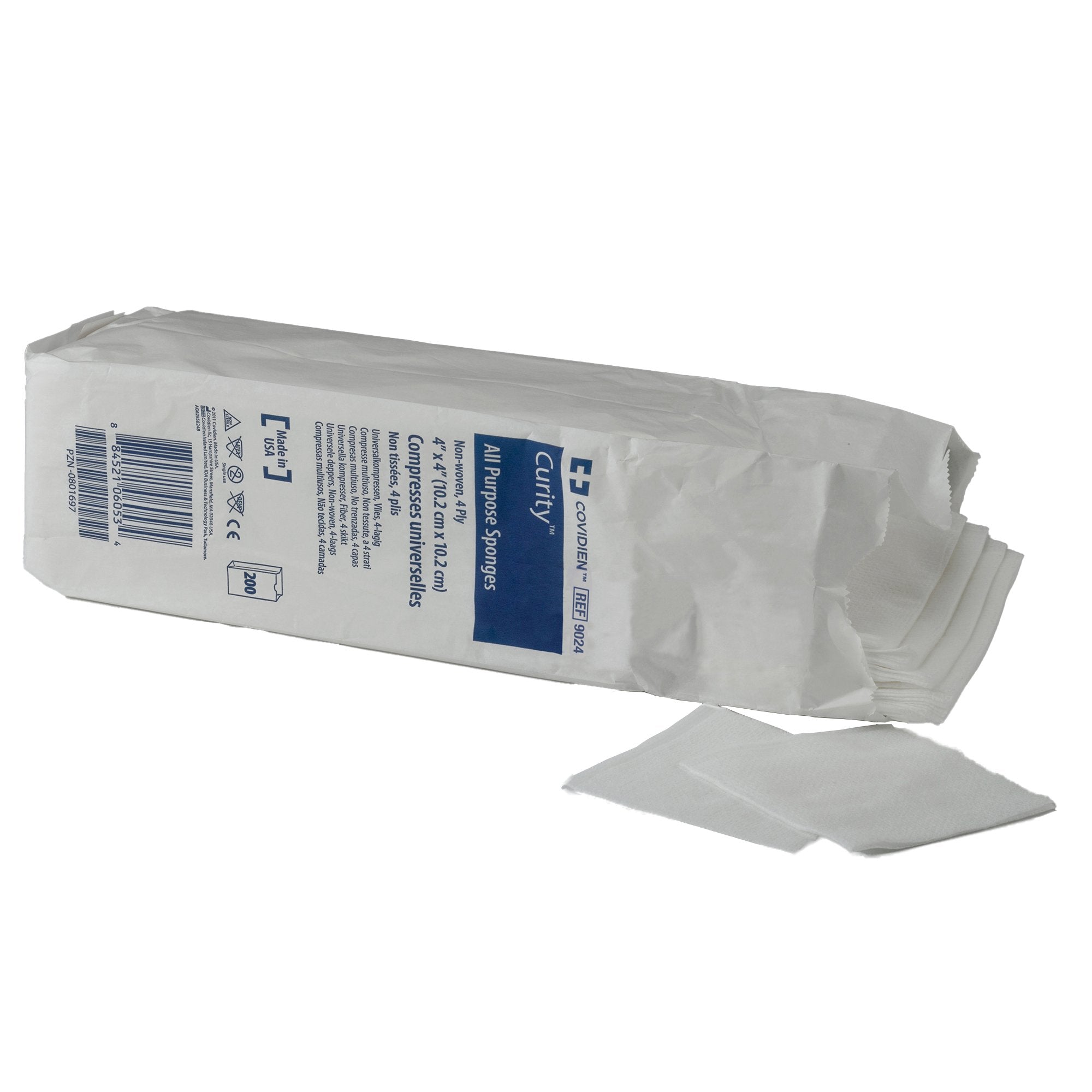 Cardinal - Nonwoven Sponge Curity™ 2 X 2 Inch 3-Ply NonSterile 200 per Pack [5000/CS]