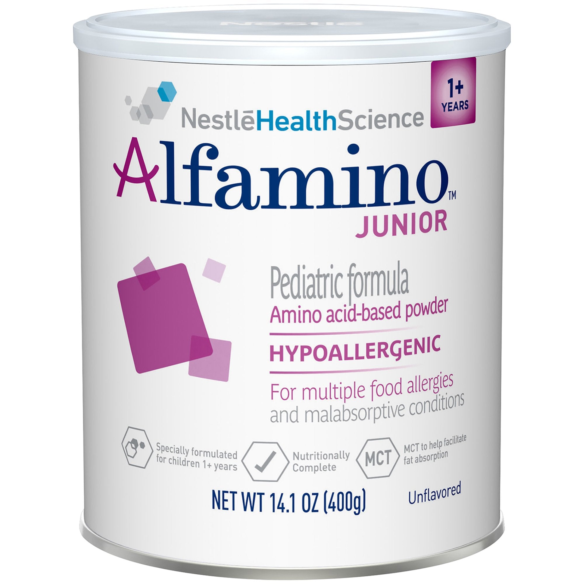 Nestle Healthcare Nutrition - Pediatric Oral Supplement Alfamino® Junior Unflavored 14.1 oz. Can Powder Amino Acid Food Allergies [6/CS]