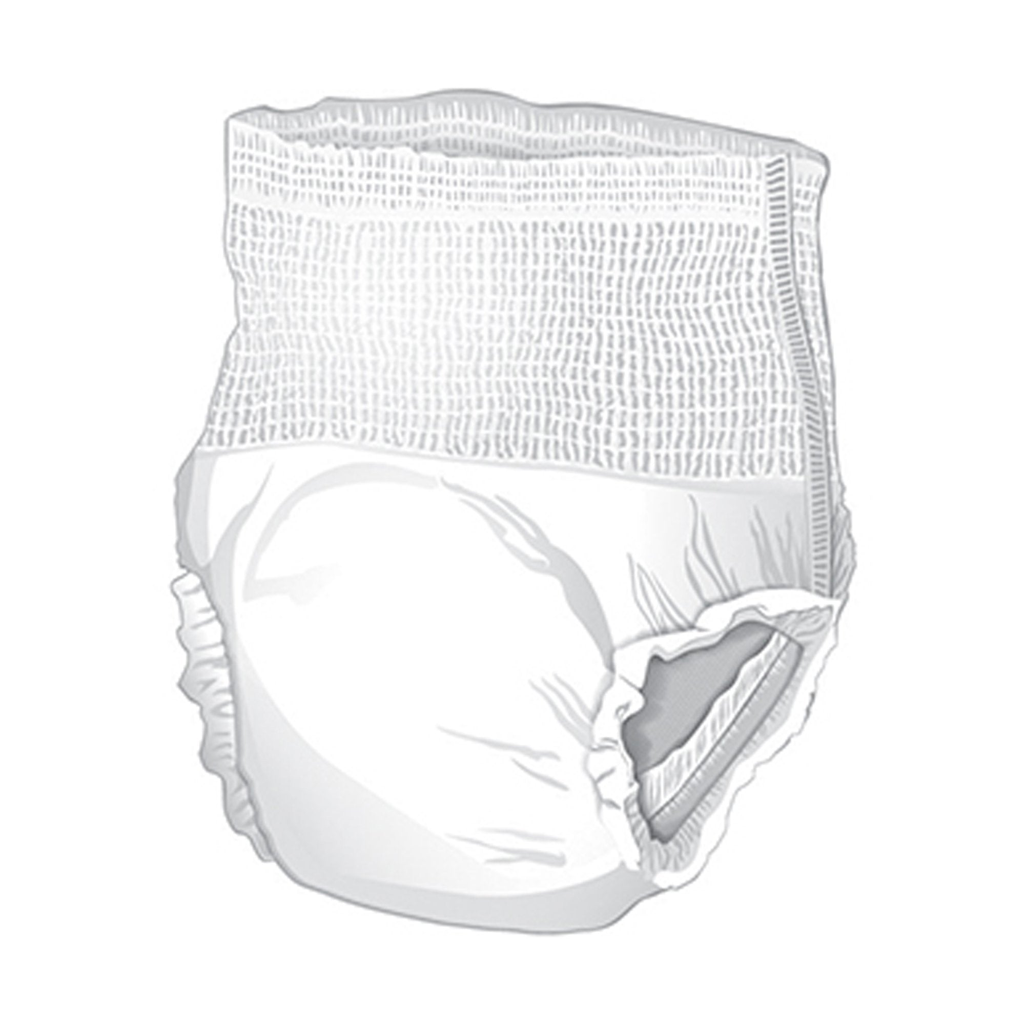 McKesson Brand - Unisex Adult Absorbent Underwear McKesson Pull On with Tear Away Seams Large Disposable Moderate Absorbency [72/CS]