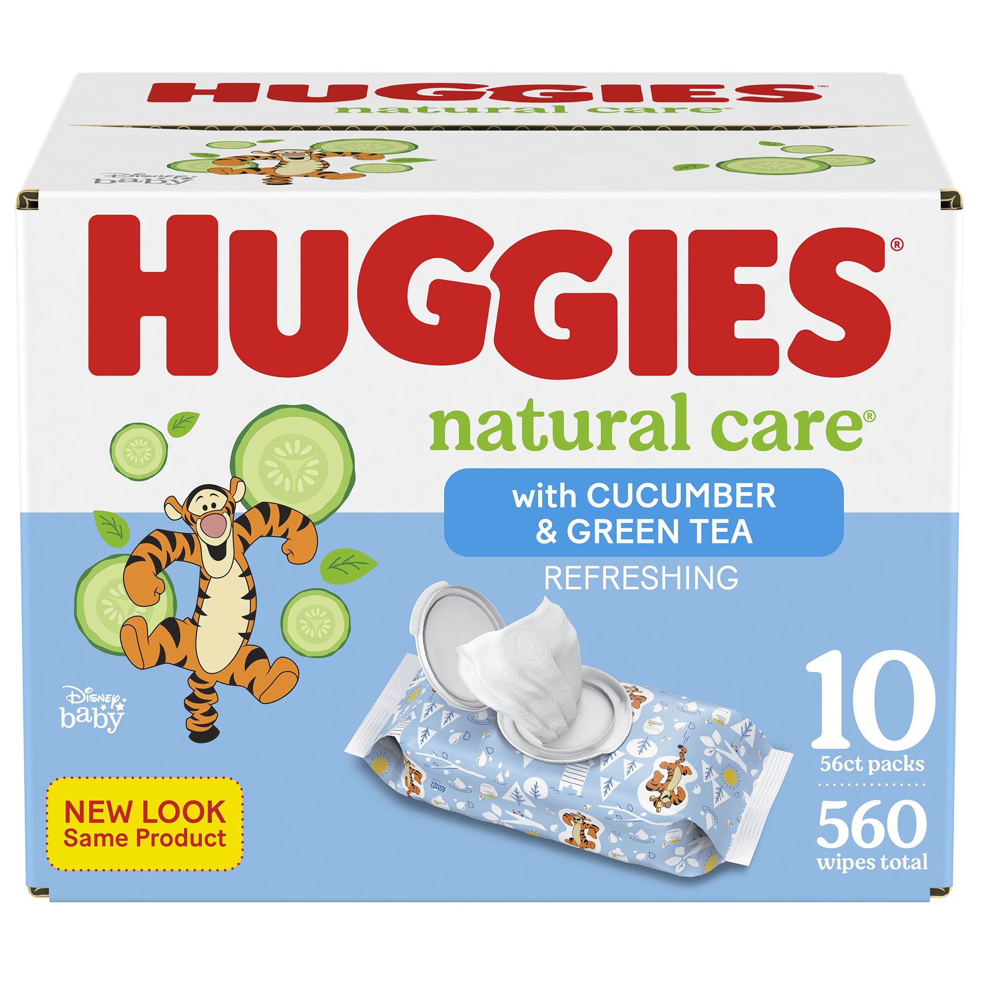 Kimberly Clark - Baby Wipe Huggies® Natural Care™ Refreshing Soft Pack Cucumber / Green Tea Scent 560 Count [560/CS]