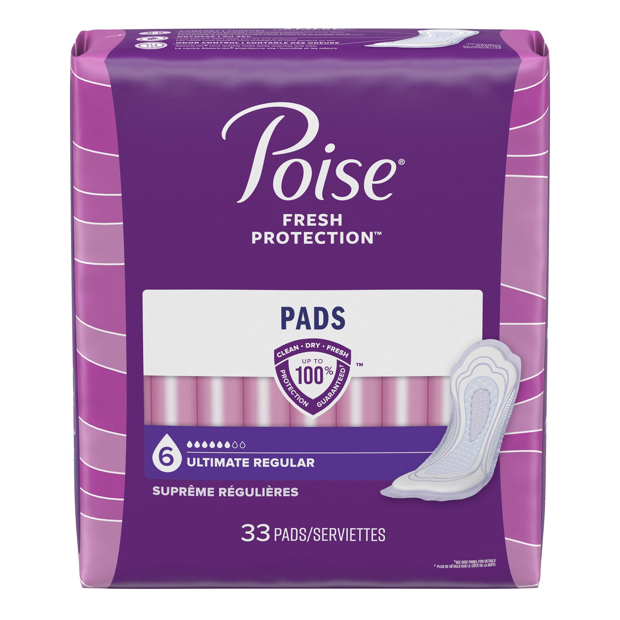 Kimberly Clark - Bladder Control Pad Poise® Fresh Protection™ 3-1/2 X 16 Inch Heavy Absorbency Sodium Polyacrylate Core Regular [132/CS]