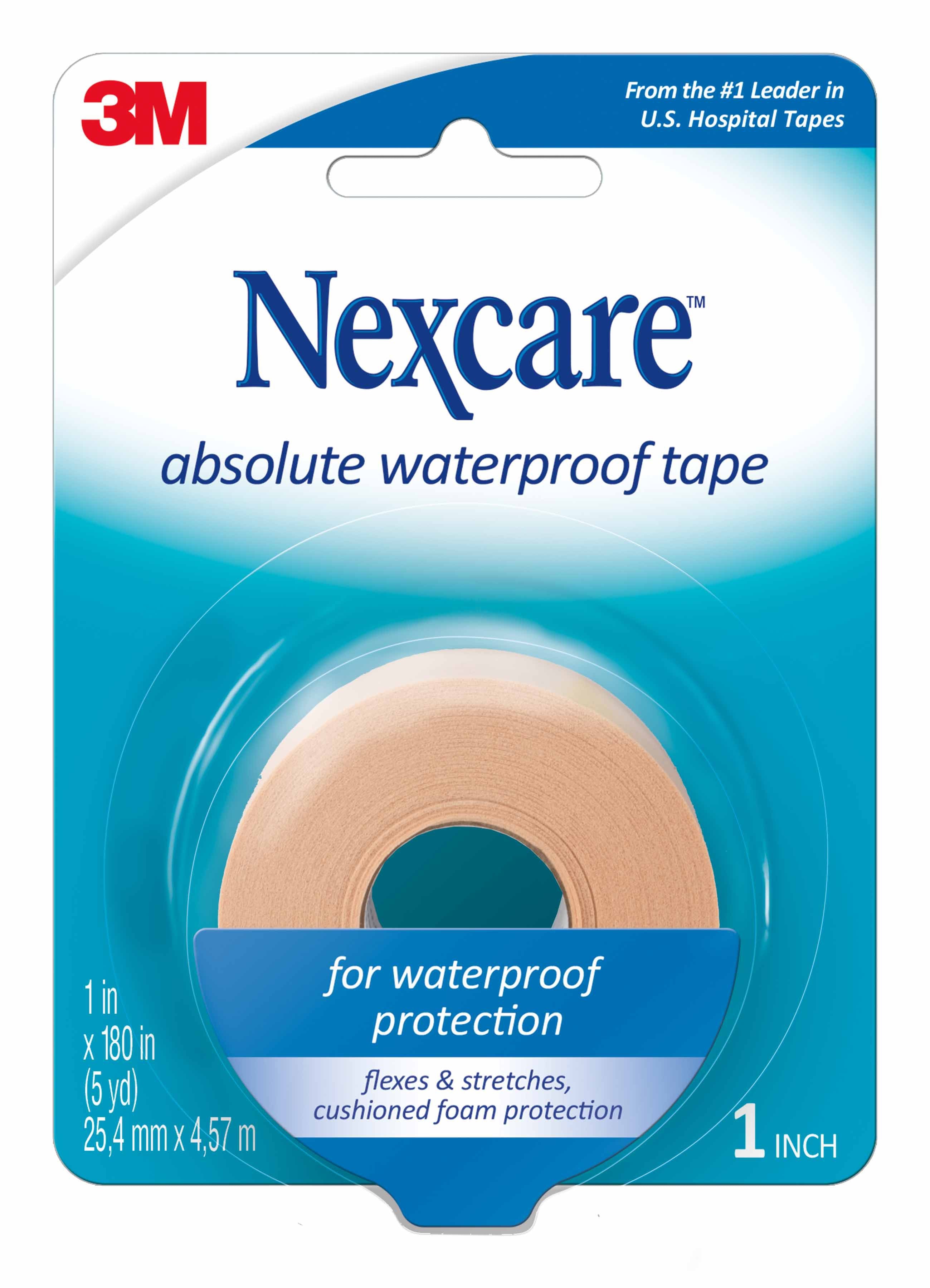 3M Company - Waterproof Medical Tape Nexcare™ Absolute Tan 1 Inch X 5 Yard Foam NonSterile [24/CS]