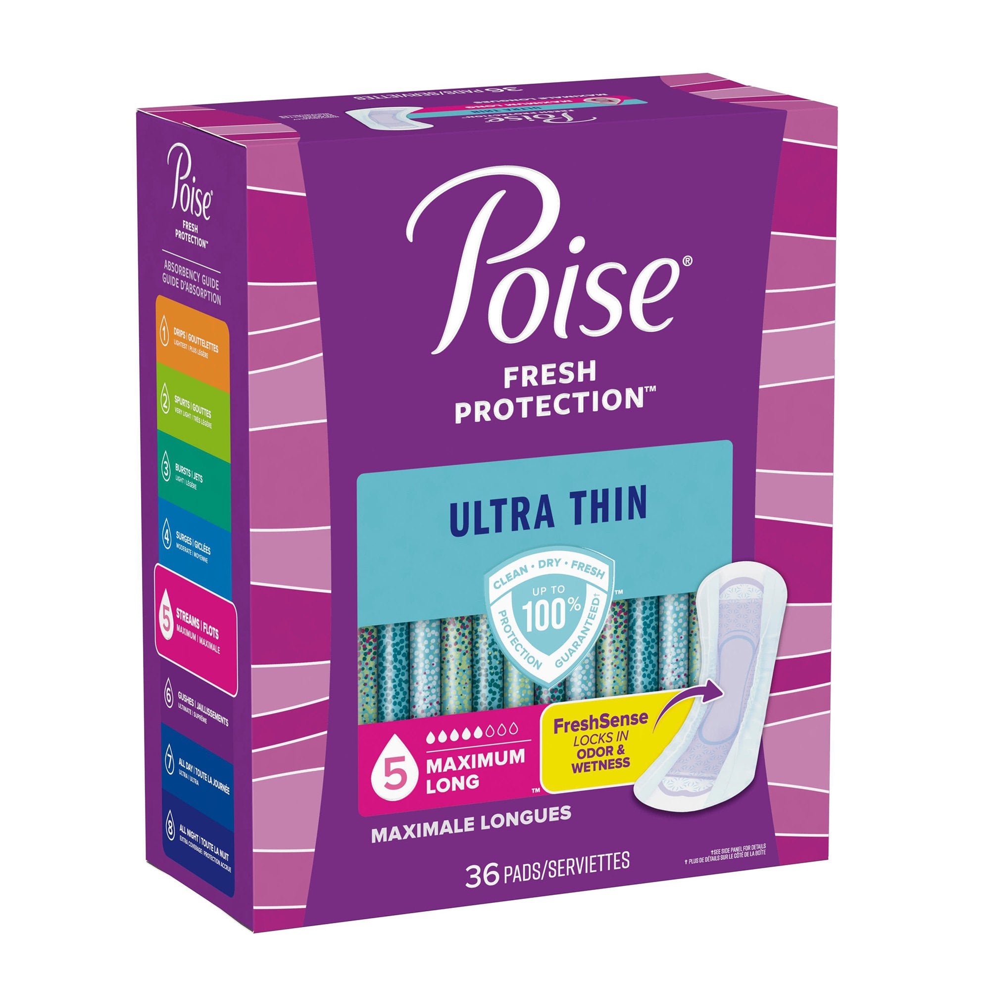 Kimberly Clark - Bladder Control Pad Poise® Fresh Protection™ Ultra Thin 14.1 Inch Length Heavy Absorbency Sodium Polyacrylate Core One Size Fits Most [72/CS]