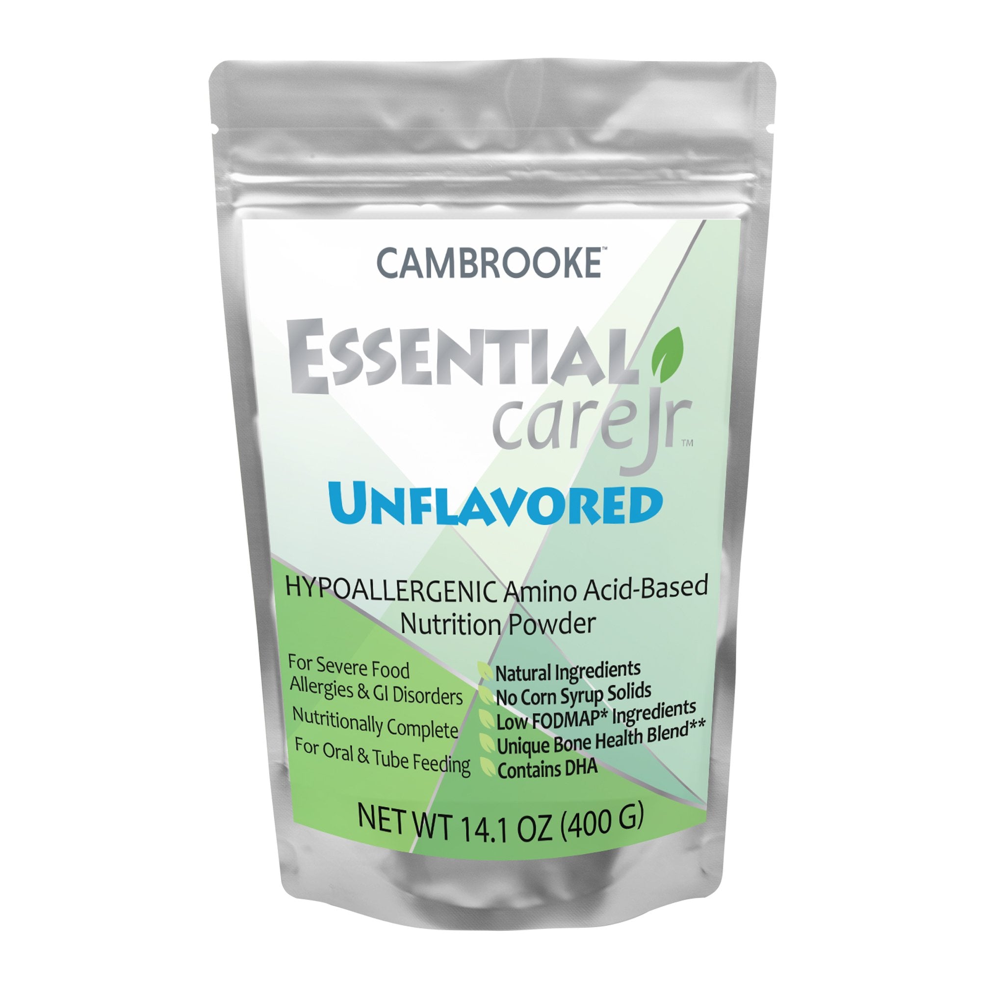 Cambrooke Therapeutics - Pediatric Oral Supplement Essential Care Jr™ Unflavored 14.1 oz. Pouch Powder Amino Acid Food Allergies [6/CS]