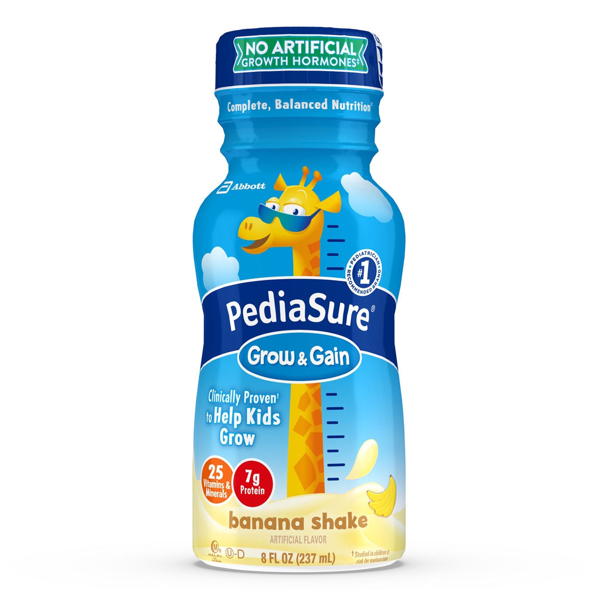 Abbott Nutrition - Pediatric Oral Supplement PediaSure® Grow & Gain Shake Banana Flavor 8 oz. Bottle Liquid Calories [24/CS]