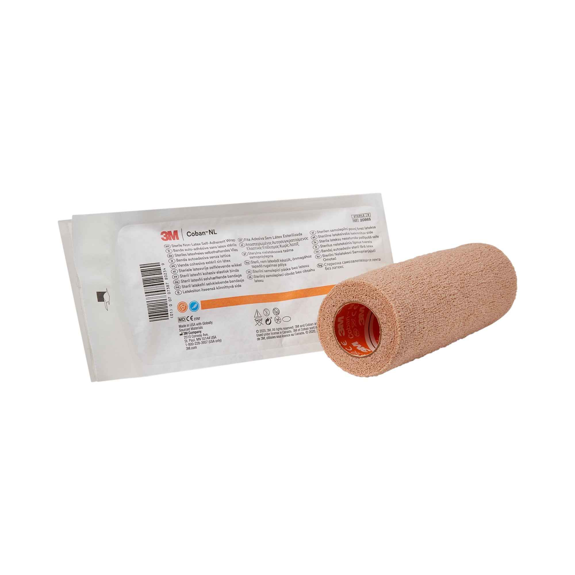 Solventum Corporation - Cohesive Bandage 3M™ Coban™ LF 6 Inch X 5 Yard Self-Adherent Closure Tan Sterile Standard Compression [12/CS]