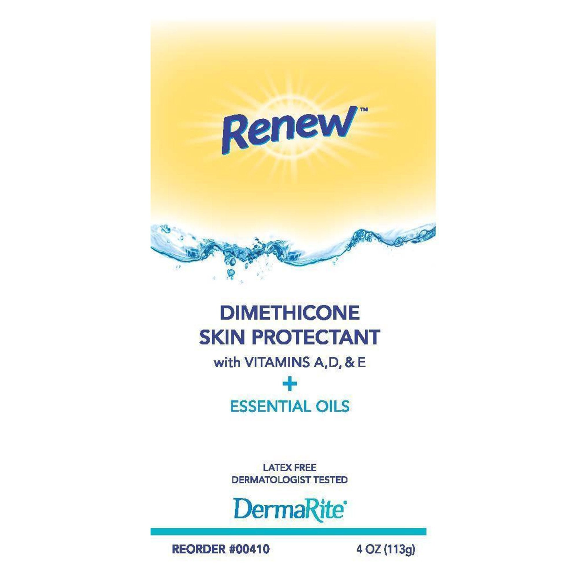 DermaRite Industries - Skin Protectant Renew™ Dimethicone 4 oz. Tube Scented Cream [12/CS]