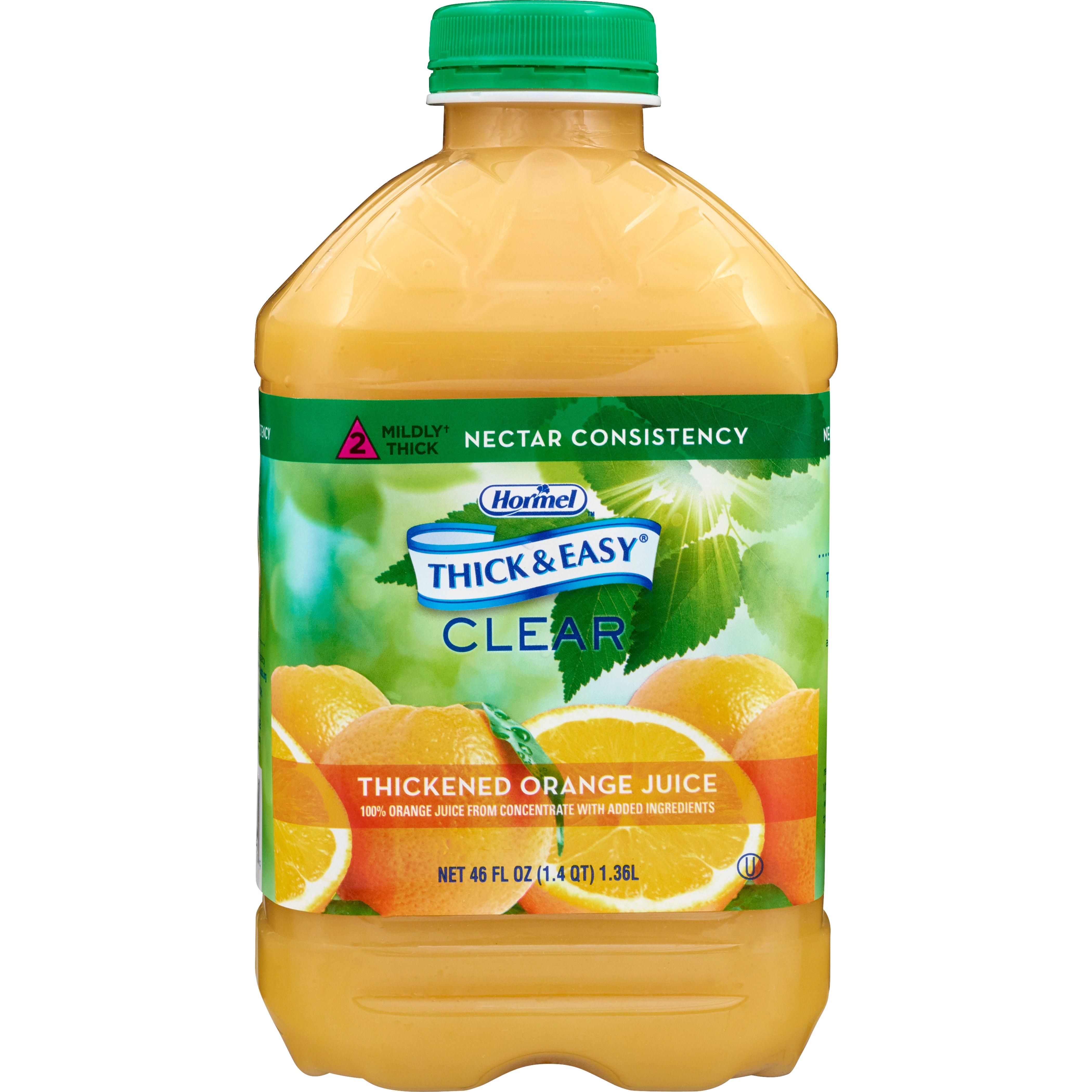 Hormel Food Sales - Thickened Beverage Thick & Easy® 46 oz. Bottle Orange Flavor Liquid IDDSI Level 2 Mildly Thick [6/CS]