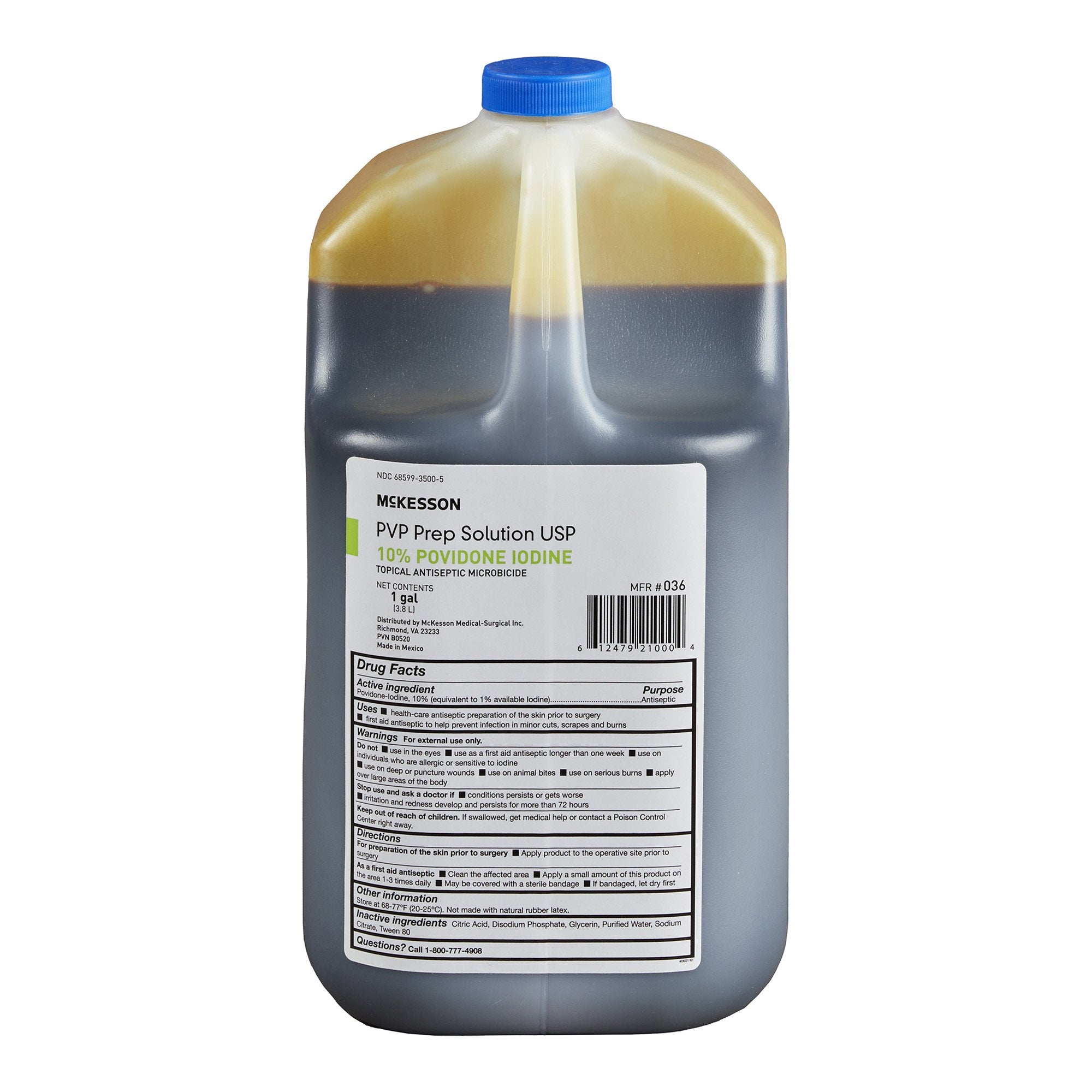 McKesson Brand - Skin Prep Solution McKesson 1 gal. Jug 10% Strength Povidone-Iodine NonSterile [4/CS]