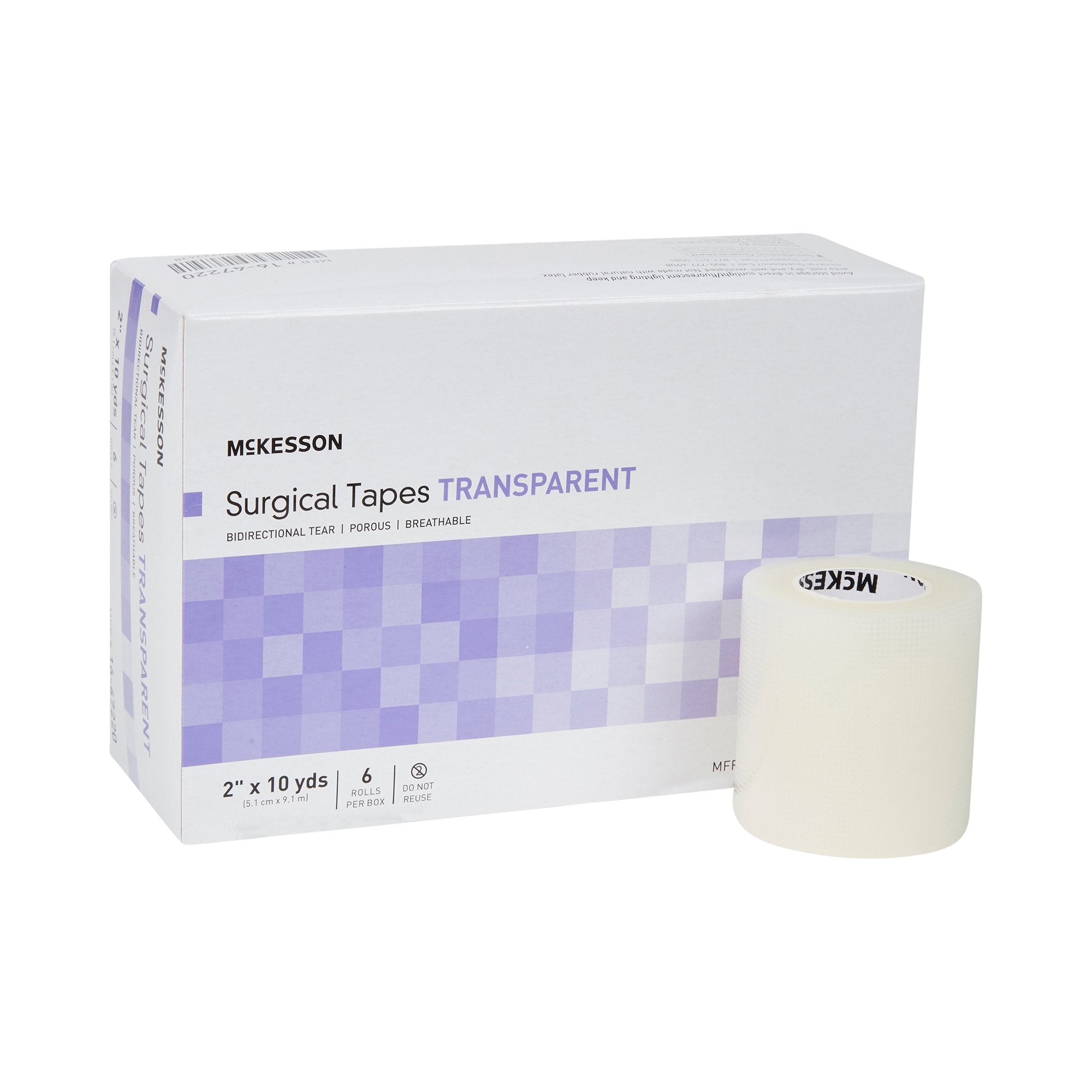 McKesson Brand - Medical Tape McKesson Transparent 2 Inch X 10 Yard Plastic NonSterile [72/CS]