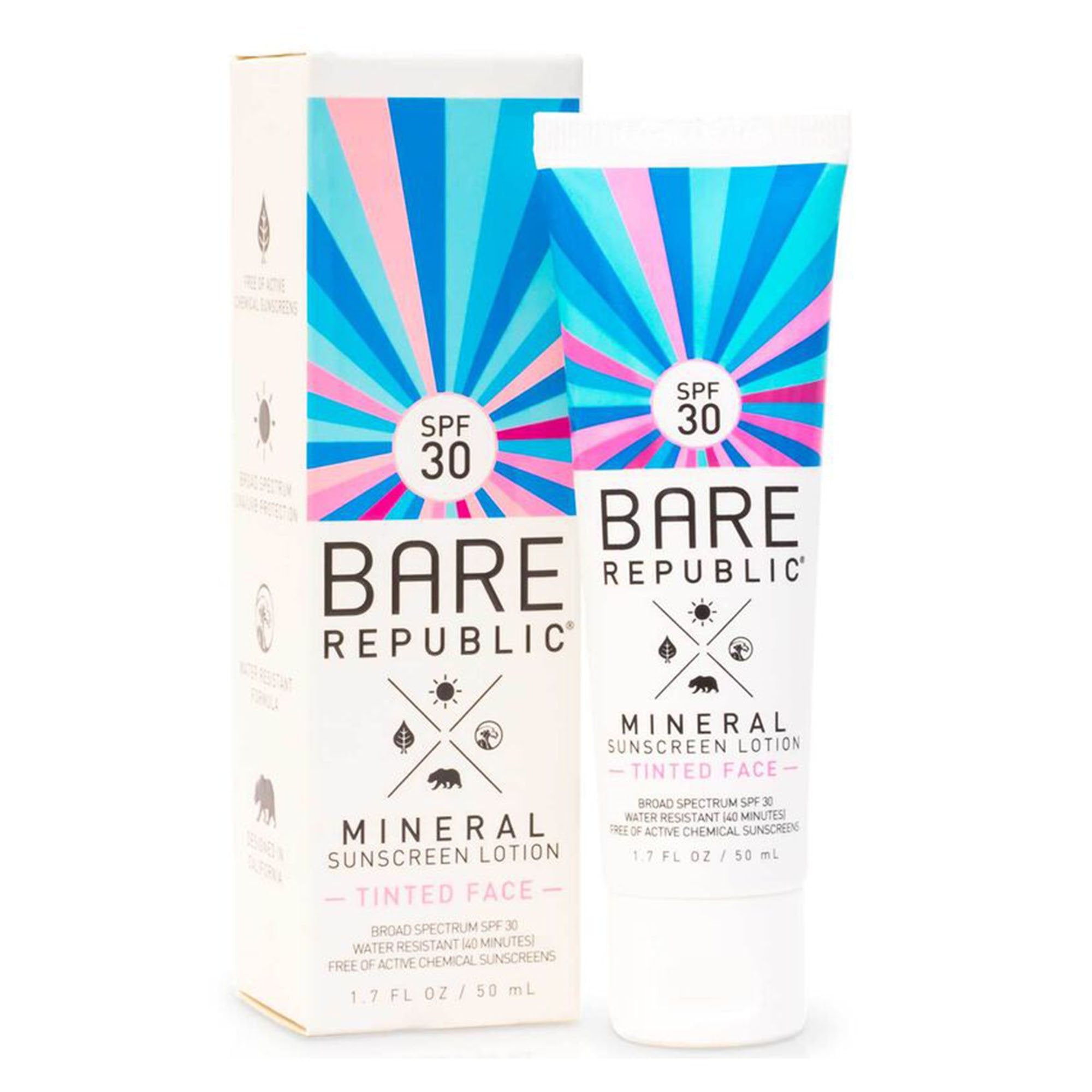 COOLA LLC - Sunscreen BARE Republic® Mineral Tinted Face SPF 30 Lotion 1.7 oz. Tube [12/CS]