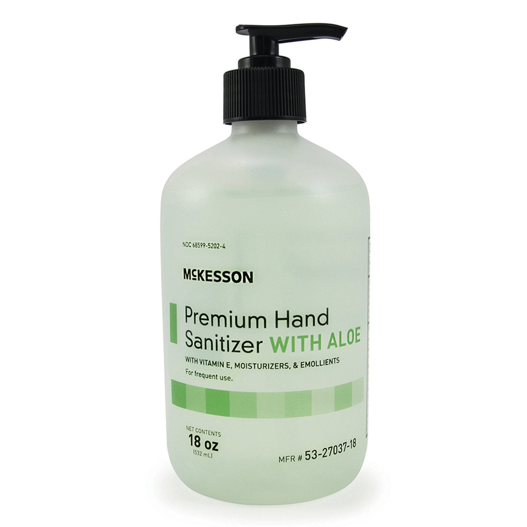 McKesson Brand - Hand Sanitizer with Aloe McKesson Premium 18 oz. Ethyl Alcohol Gel Pump Bottle [12/CS]