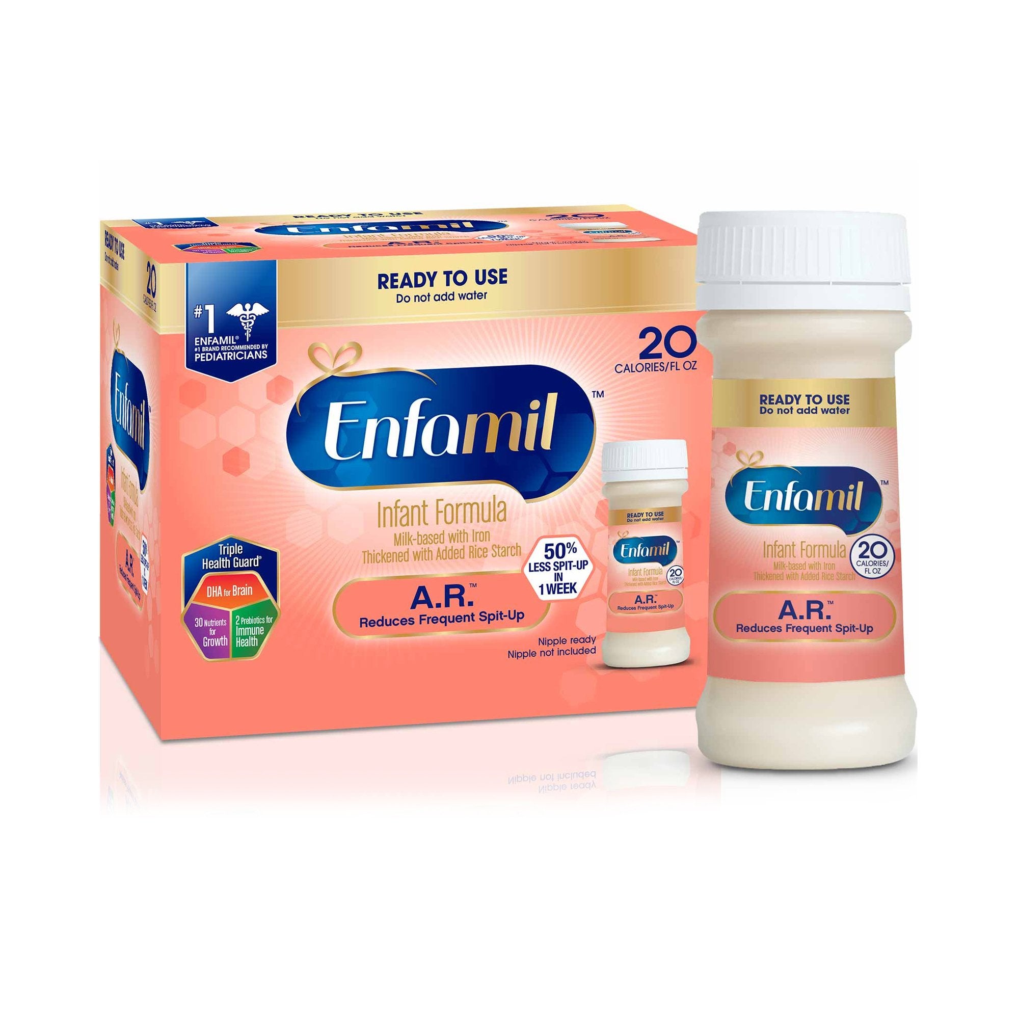 Mead Johnson - Infant Formula Enfamil® A.R.™ Unflavored 2 oz. Bottle Liquid Added Rice Spit Up [48/CS]