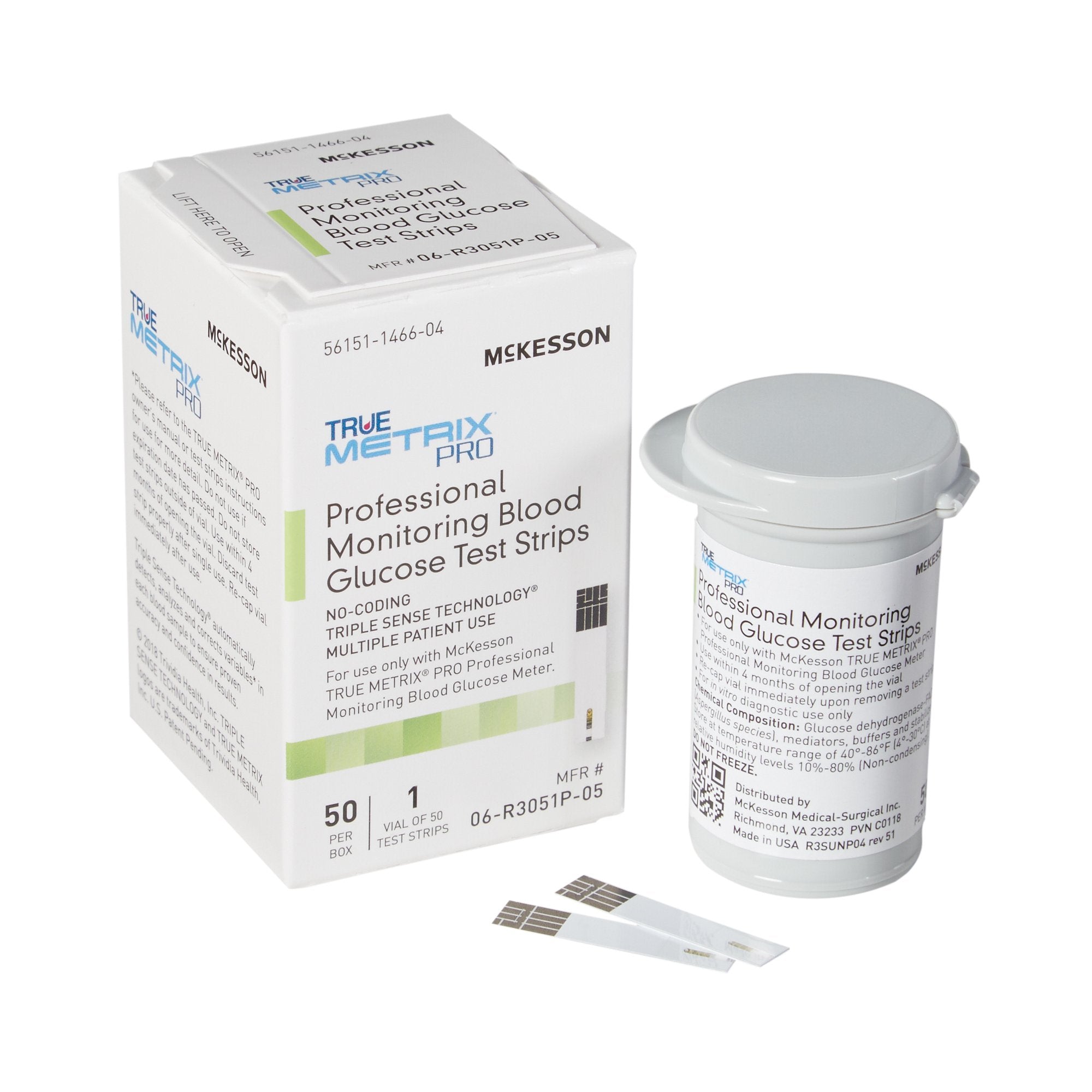 McKesson Brand - Blood Glucose Test Strips McKesson TRUE METRIX® PRO 50 Strips per Pack [1200/CS]